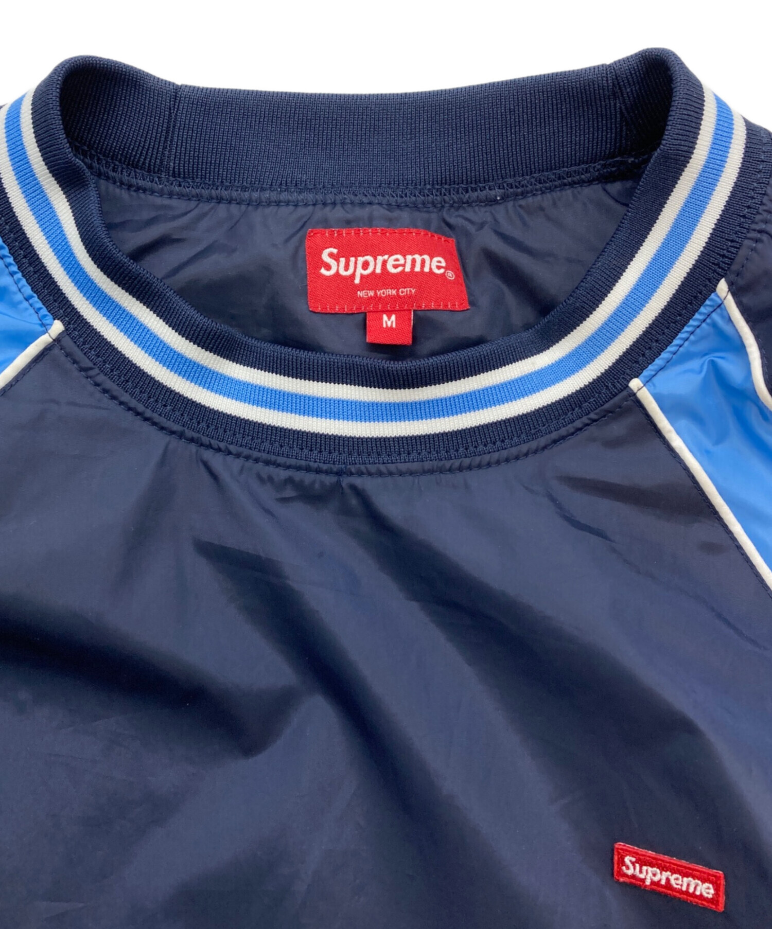 新品半タグsupremeneckgaiterネイビー加工メンズネックゲイター完売 