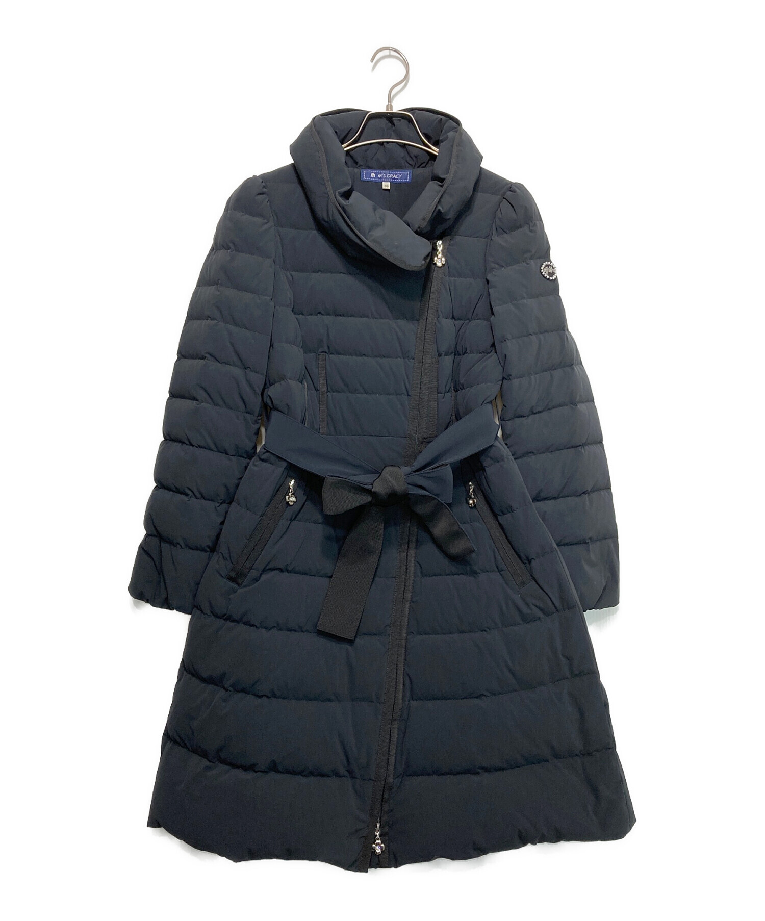 値下げ　エムズグレイシー ダウンコート グレー　サイズ36 M'S GRACY ダウンコート 36