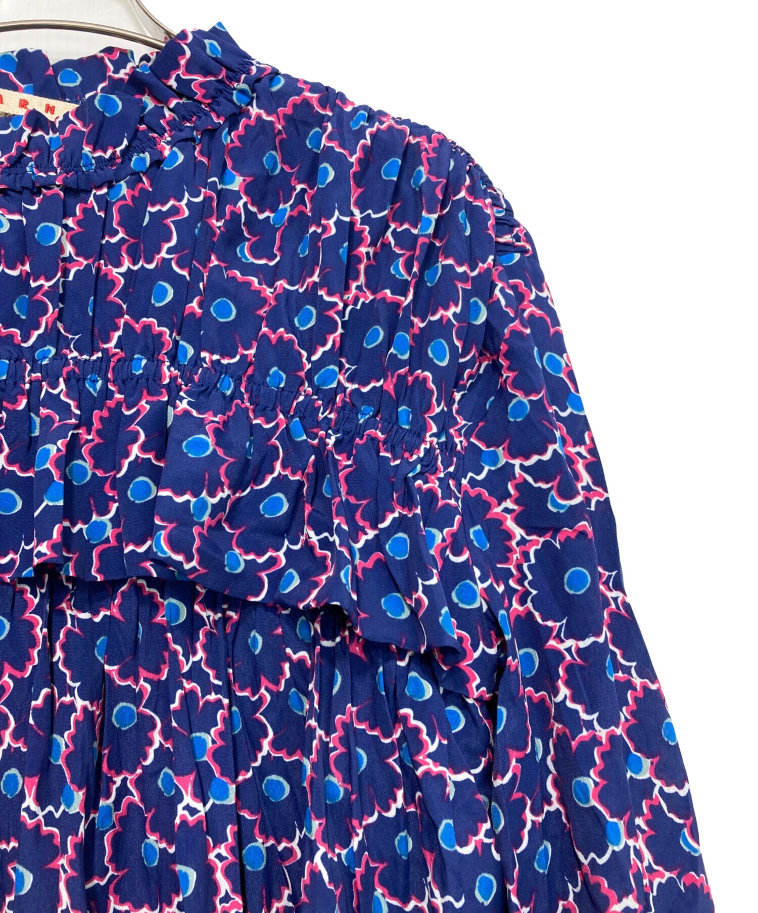 MARNI マルニ 花柄 ワンピース 秋 綿100% 38 M ひざ丈ワンピース