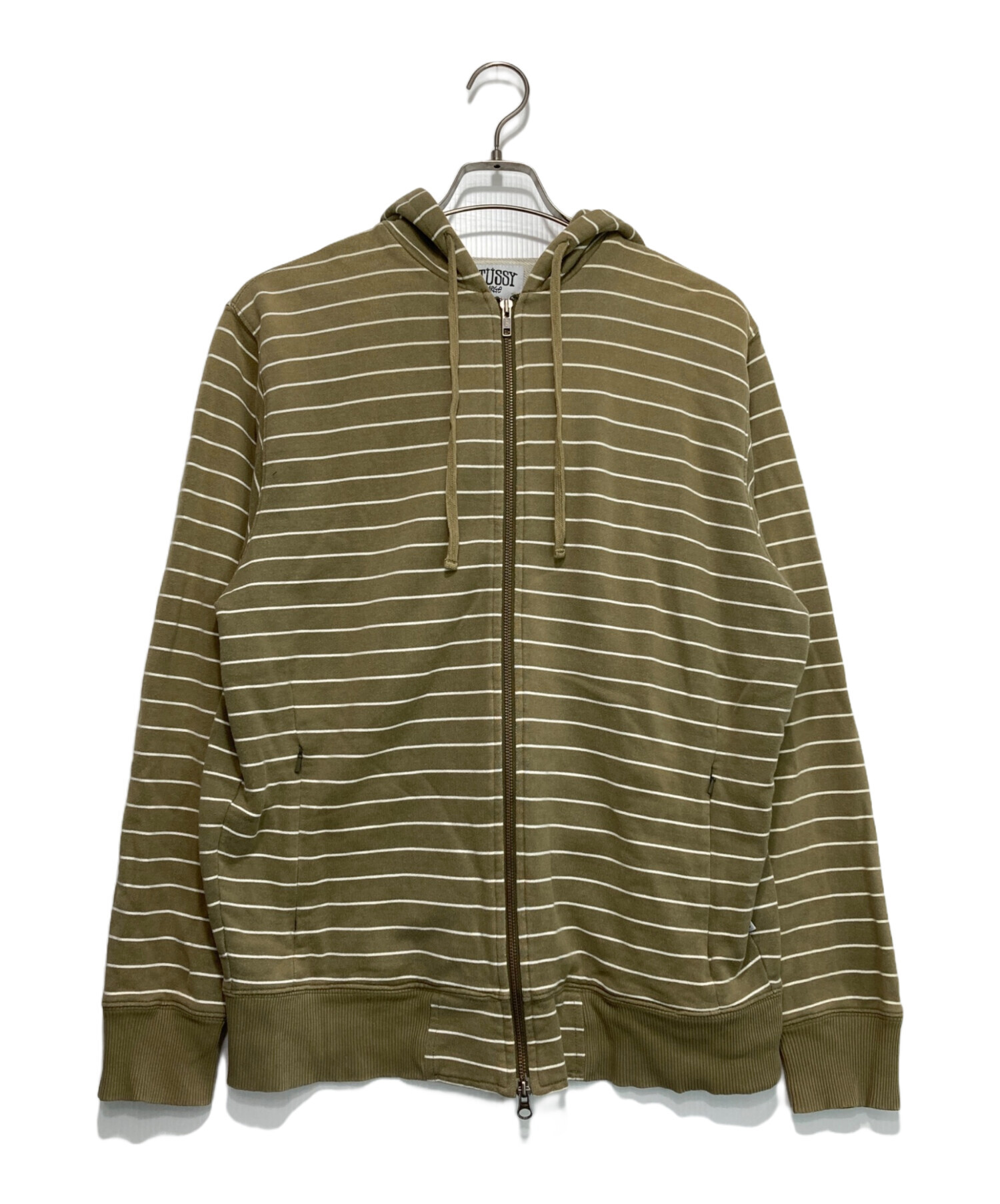 中古・古着通販】stussy (ステューシー) フルジップボーダーパーカー 