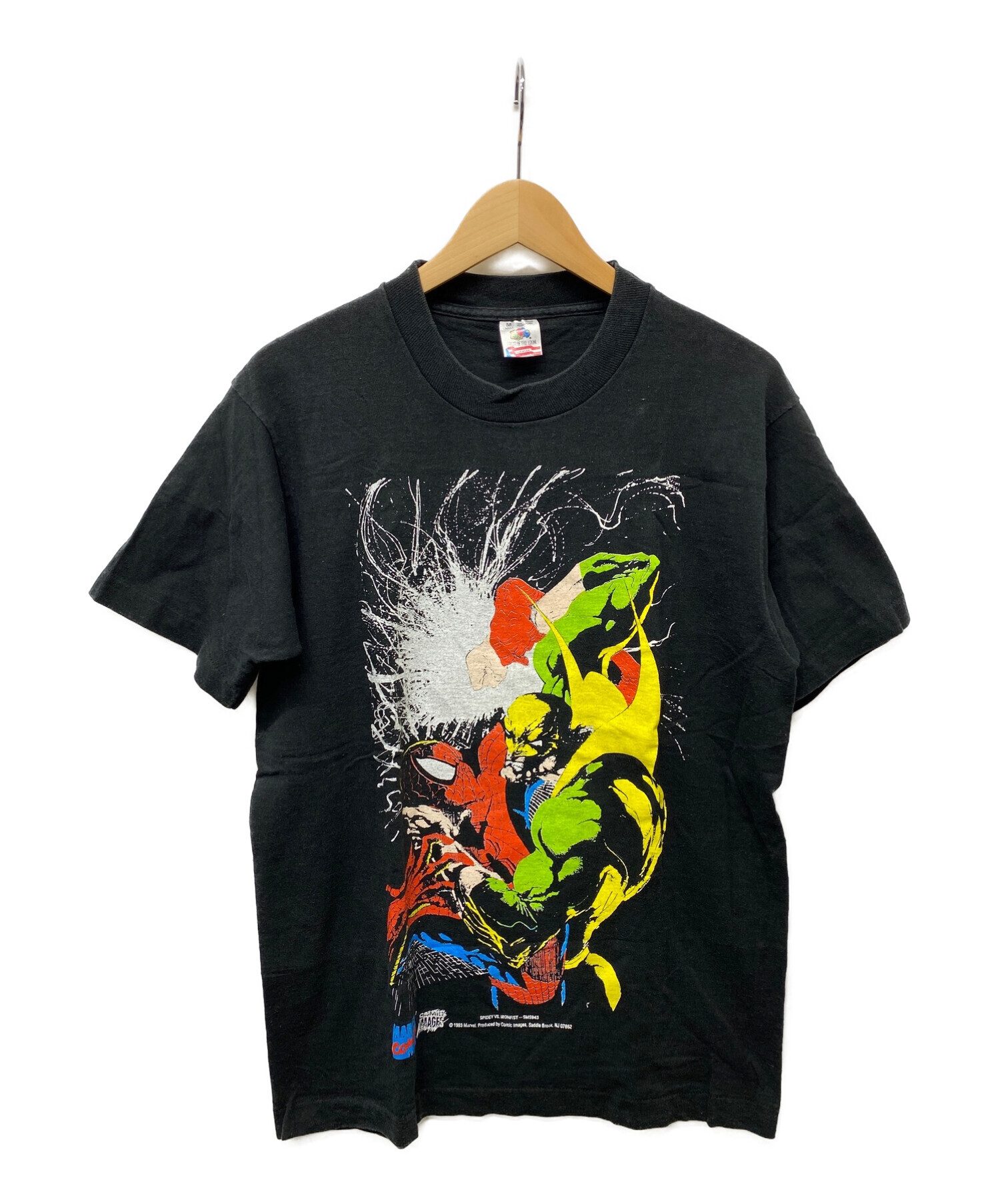 90年代 フルーツオブザルーム FRUIT OF THE LOOM プリントTシャツ USA製 メンズS ヴィンテージ /eaa340503