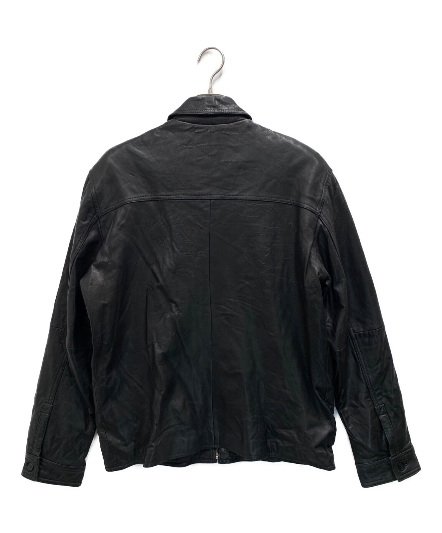 Calvin Klein (カルバンクライン) レザージャケット ブラック サイズ:M