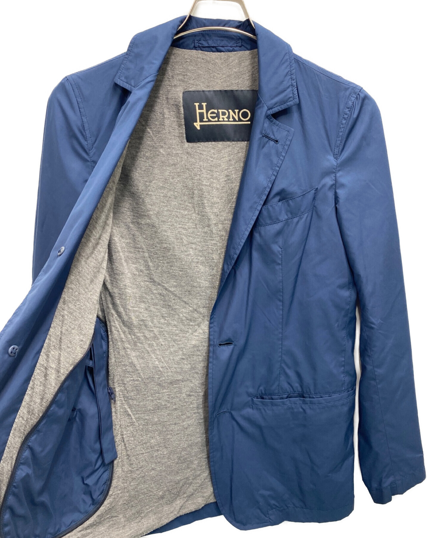 中古・古着通販】HERNO (ヘルノ) テーラードジャケット ブルー サイズ 