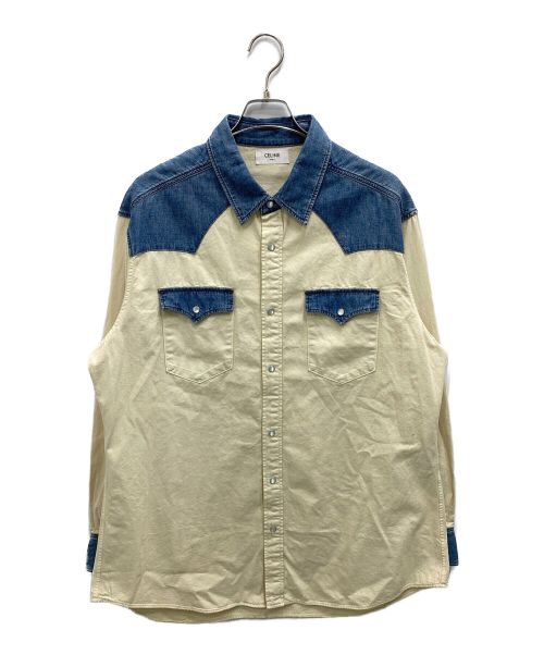 中古・古着通販】CELINE (セリーヌ) ウエスタンシャツ ベージュ サイズ 