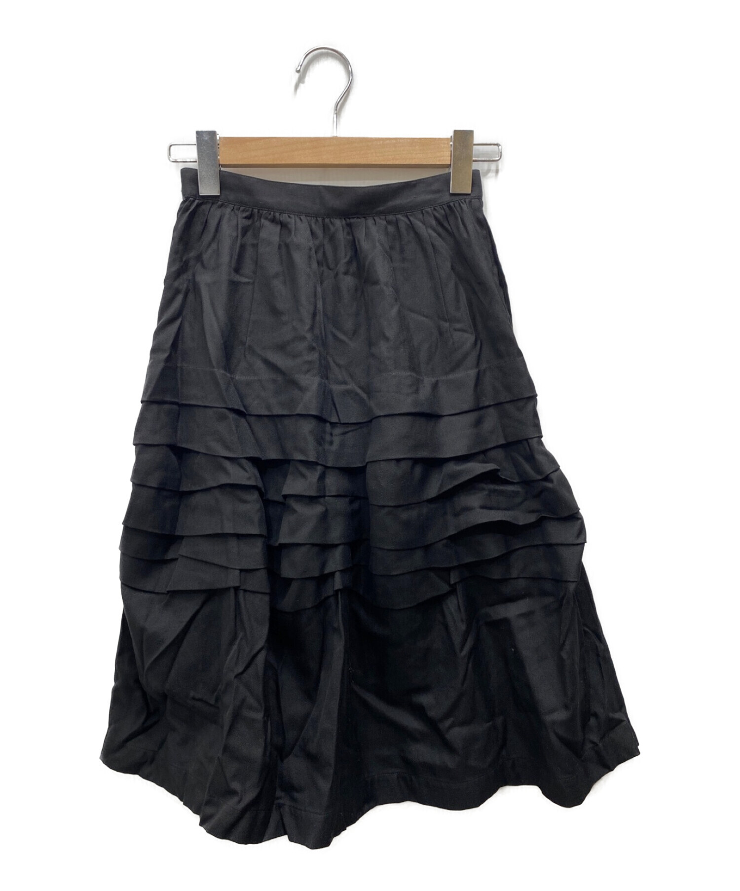 tricot COMME des GARCONS 黒セミフレアスカート Sサイズ