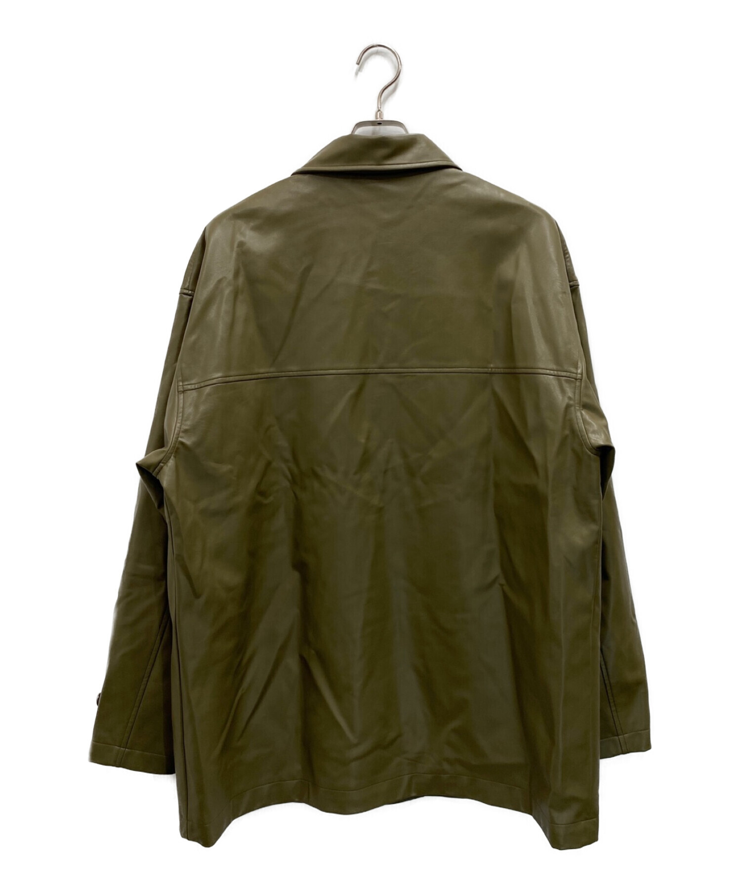 soerte (ソエルテ) Stand collar leather jacket ベージュ サイズ:3