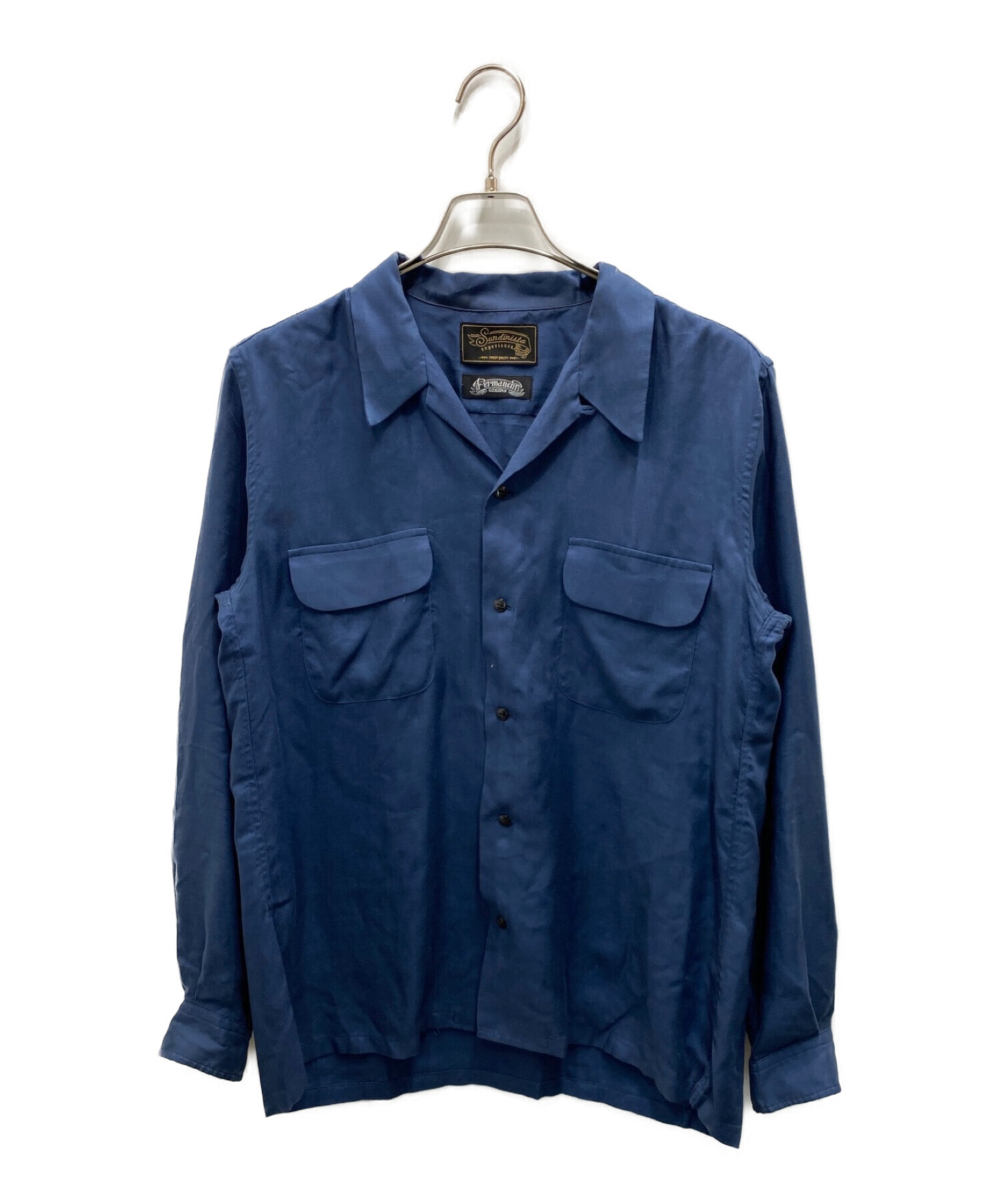 SUNDINISTA EXPERIENCE (サンディニスタエクスペリエンス) オープンカラーシャツ ブルー サイズ:40