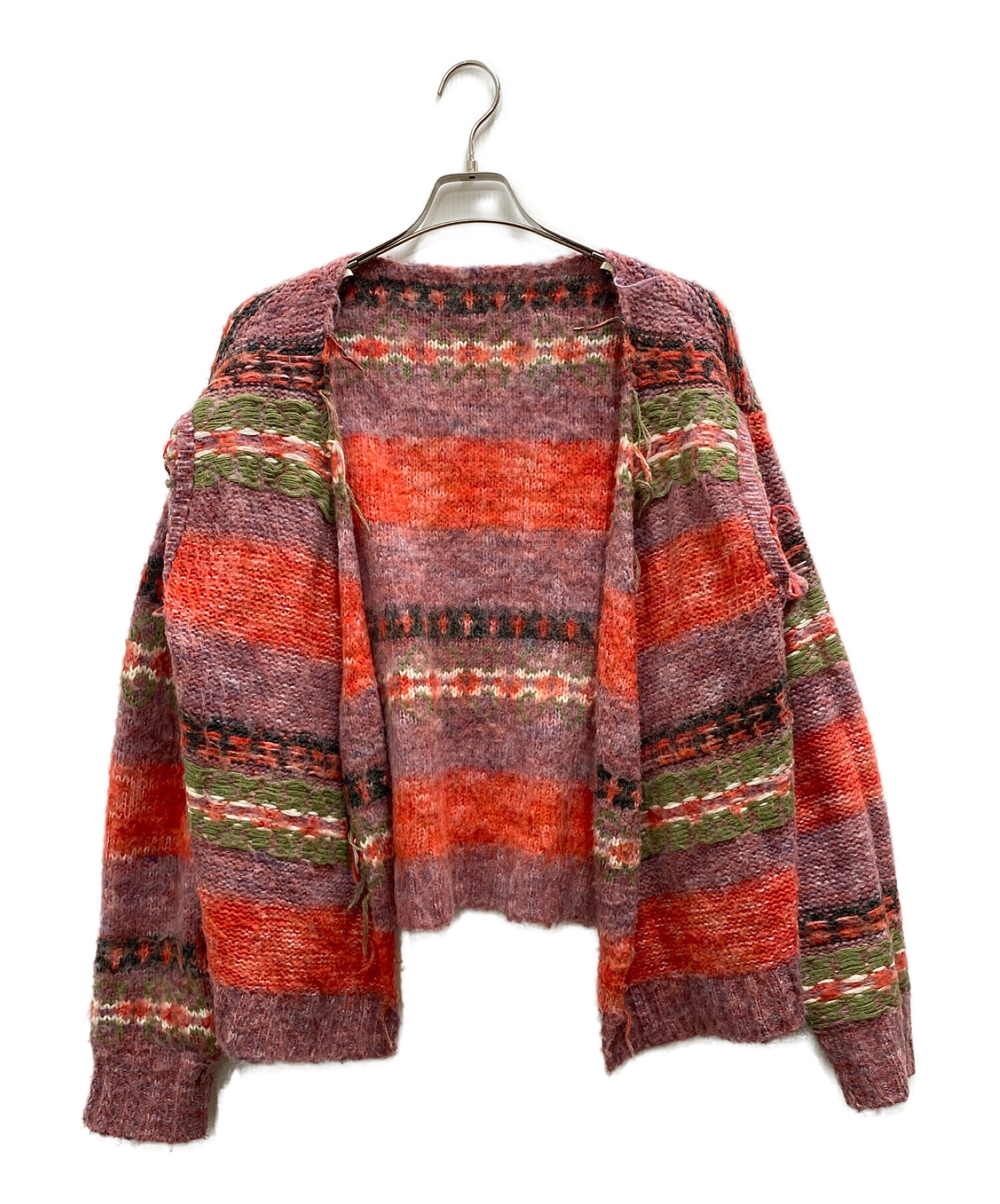 coco様PERVERZE パーバーズ　モヘアカーディガン　ニット　ボーダー PERVERZE（パーバーズ）の「Double Stripe Knit Cardigan