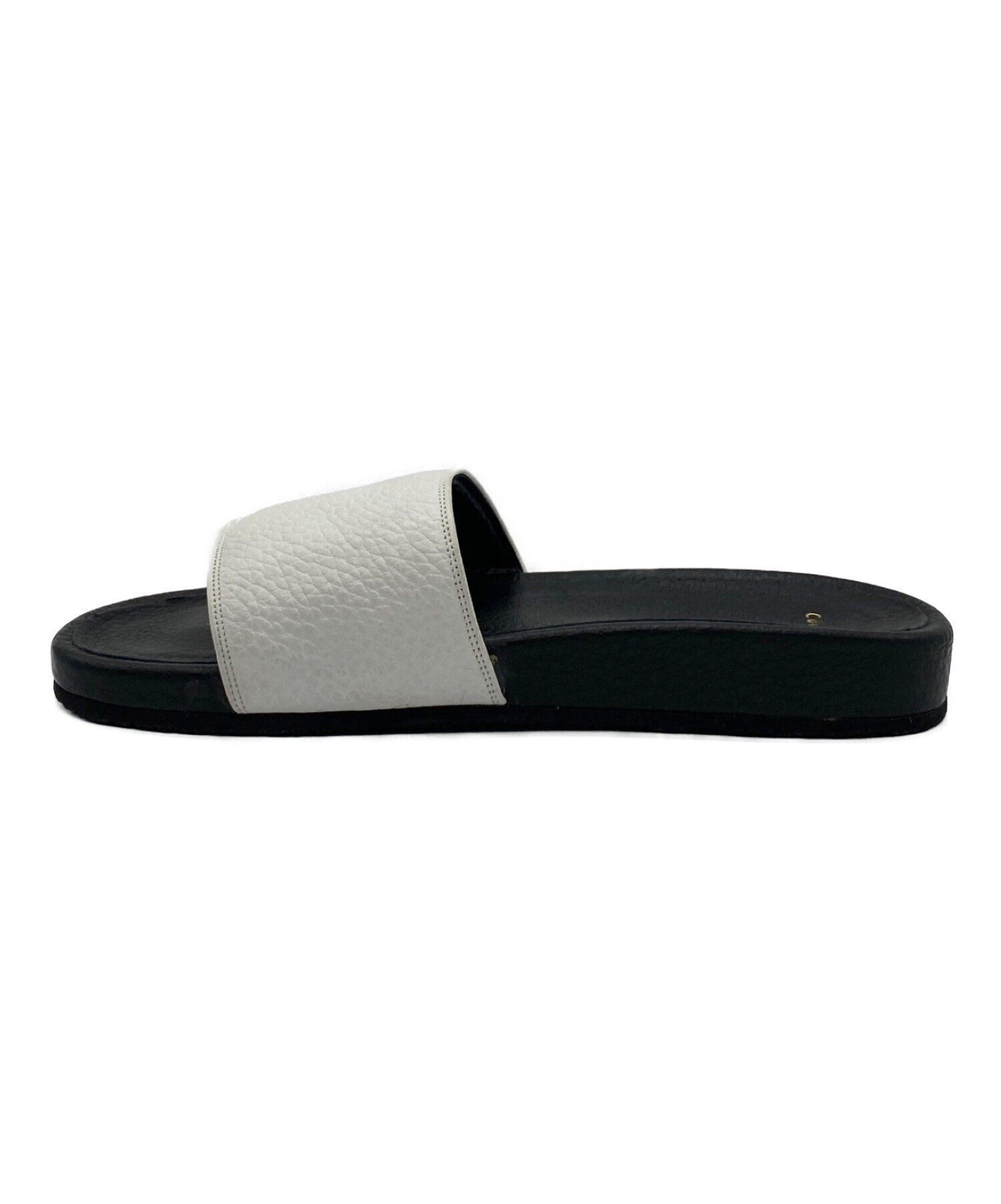 CULLNI (クルニ) Leather Shower Sandals ブラック×ホワイト サイズ:アウトソール27ｃｍ