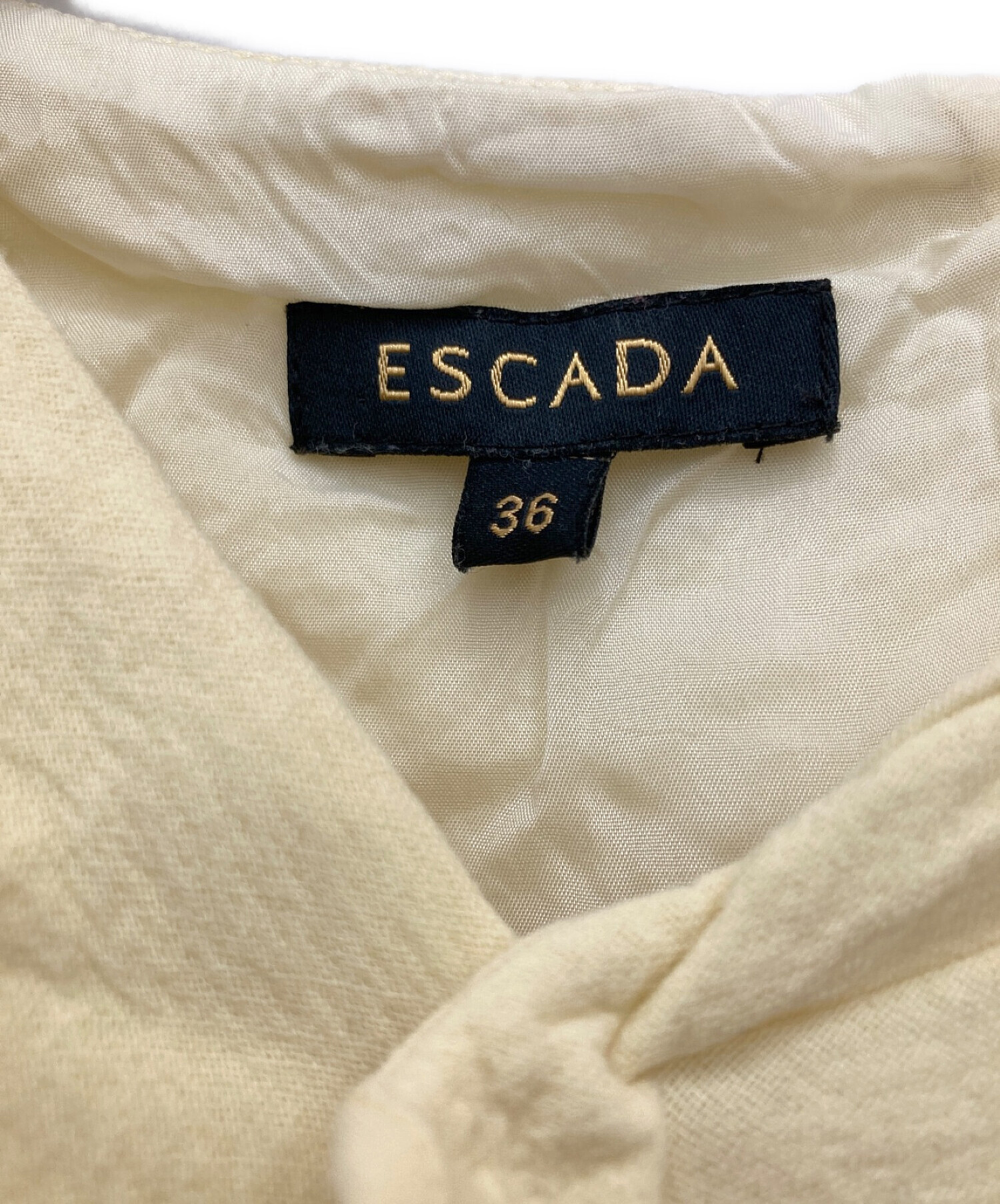 ESCADA (エスカーダ) 半袖ワンピース イエロー サイズ:36
