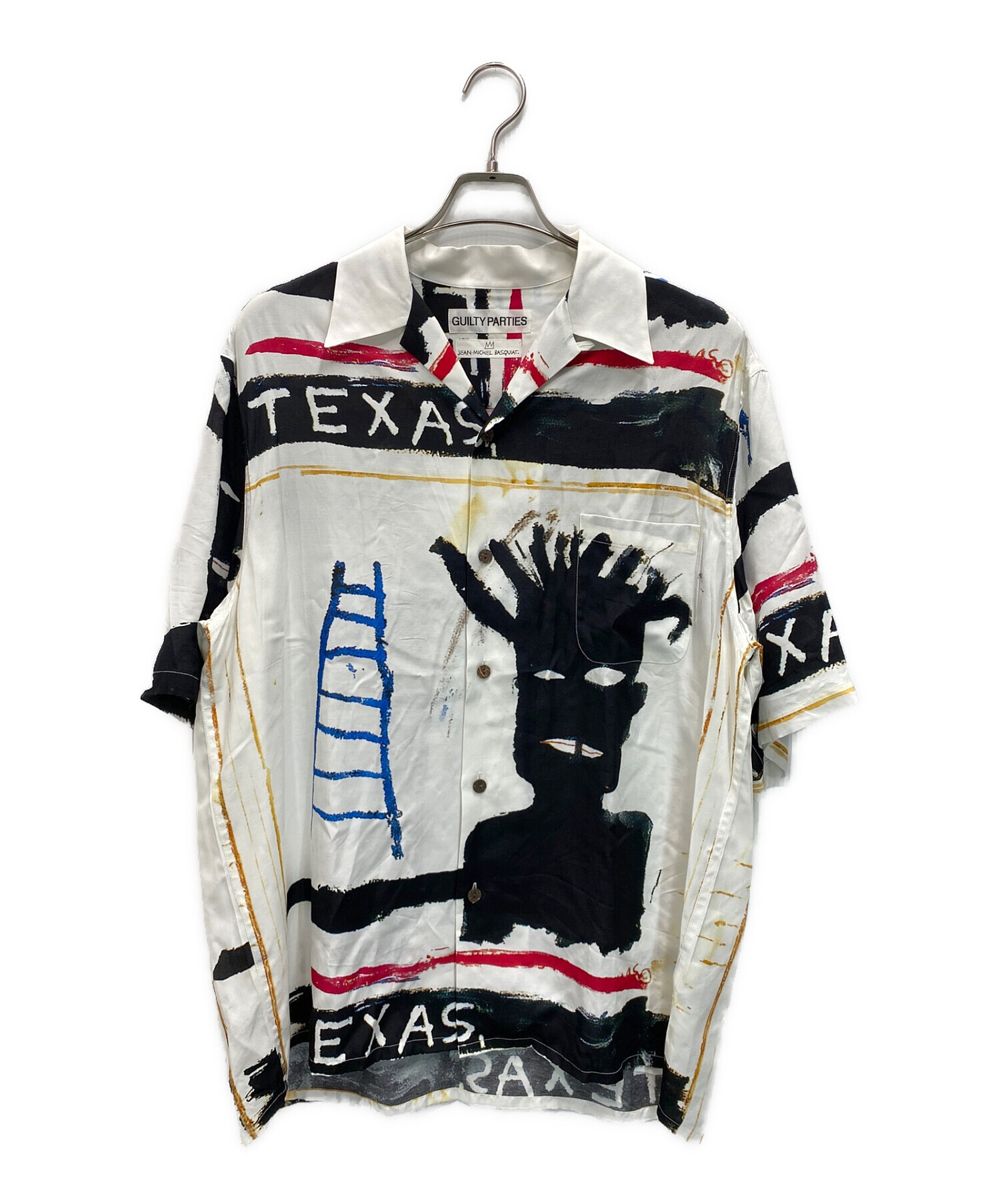 WACKO MARIA (ワコマリア) Jean-Michel Basquiat (ジャン ミシェル バスキア) HAWAIIAN SHIRT  TYPE 2 ホワイト×ブラック サイズ:XL