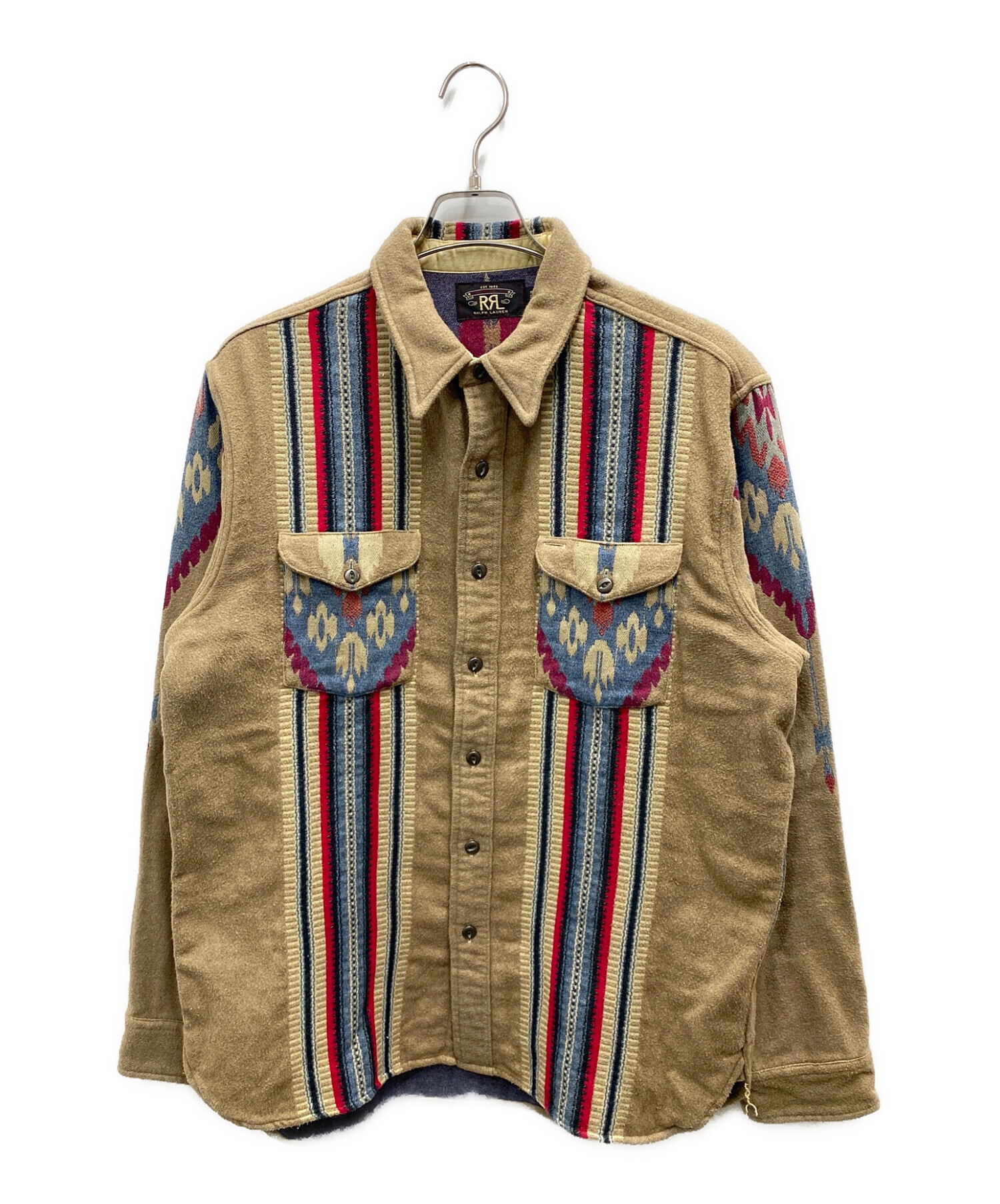 中古・古着通販】RRL (ダブルアールエル) ネイティブ柄ワークシャツ 