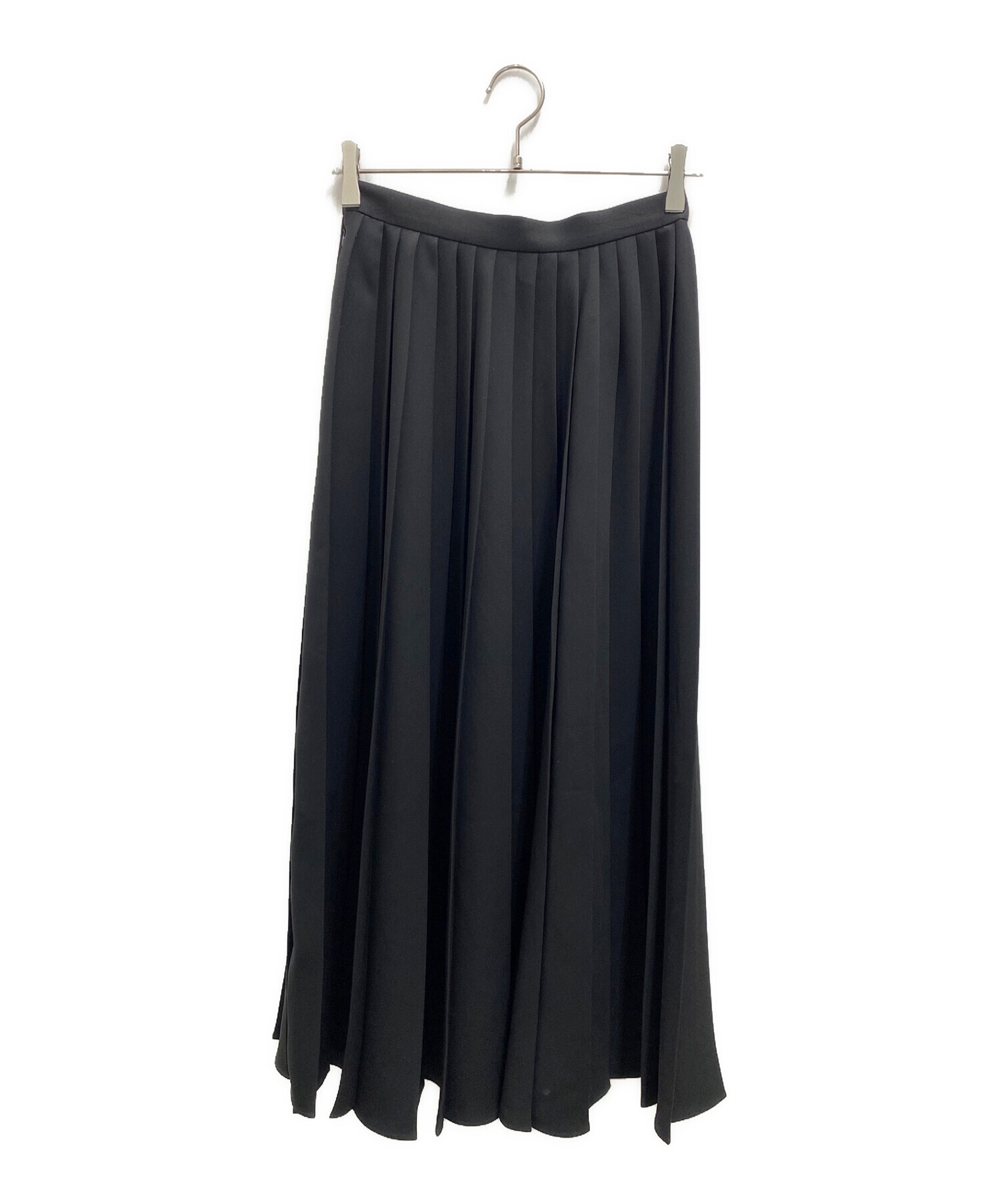 ENFOLD (エンフォルド) ギャザーロングスカート ブラック サイズ:36