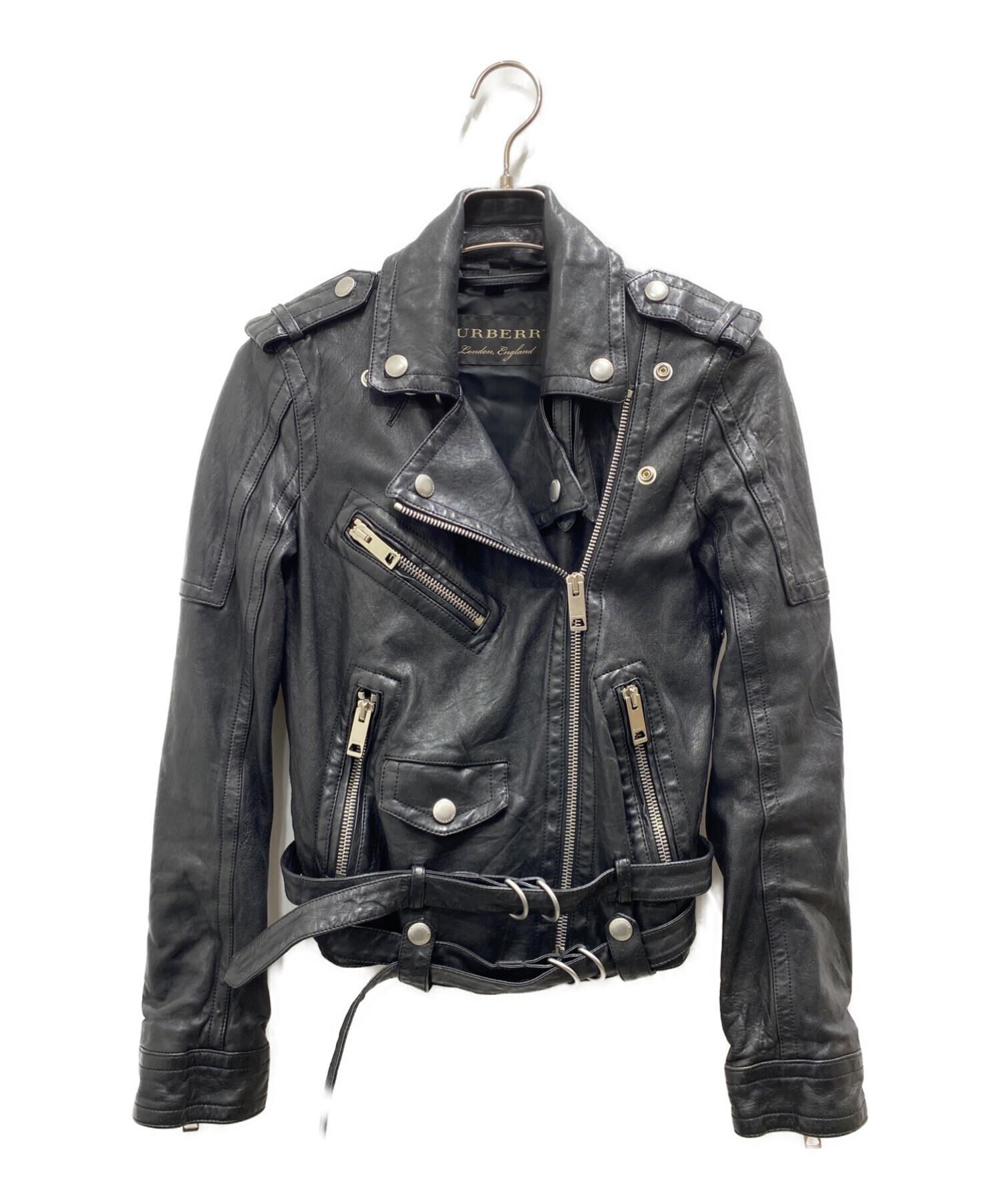 BURBERRY LONDON ブルーレーベル ライダースジャケット M 中古・古着通販】BURBERRY BLUE LABEL (バーバリーブルーレーベル