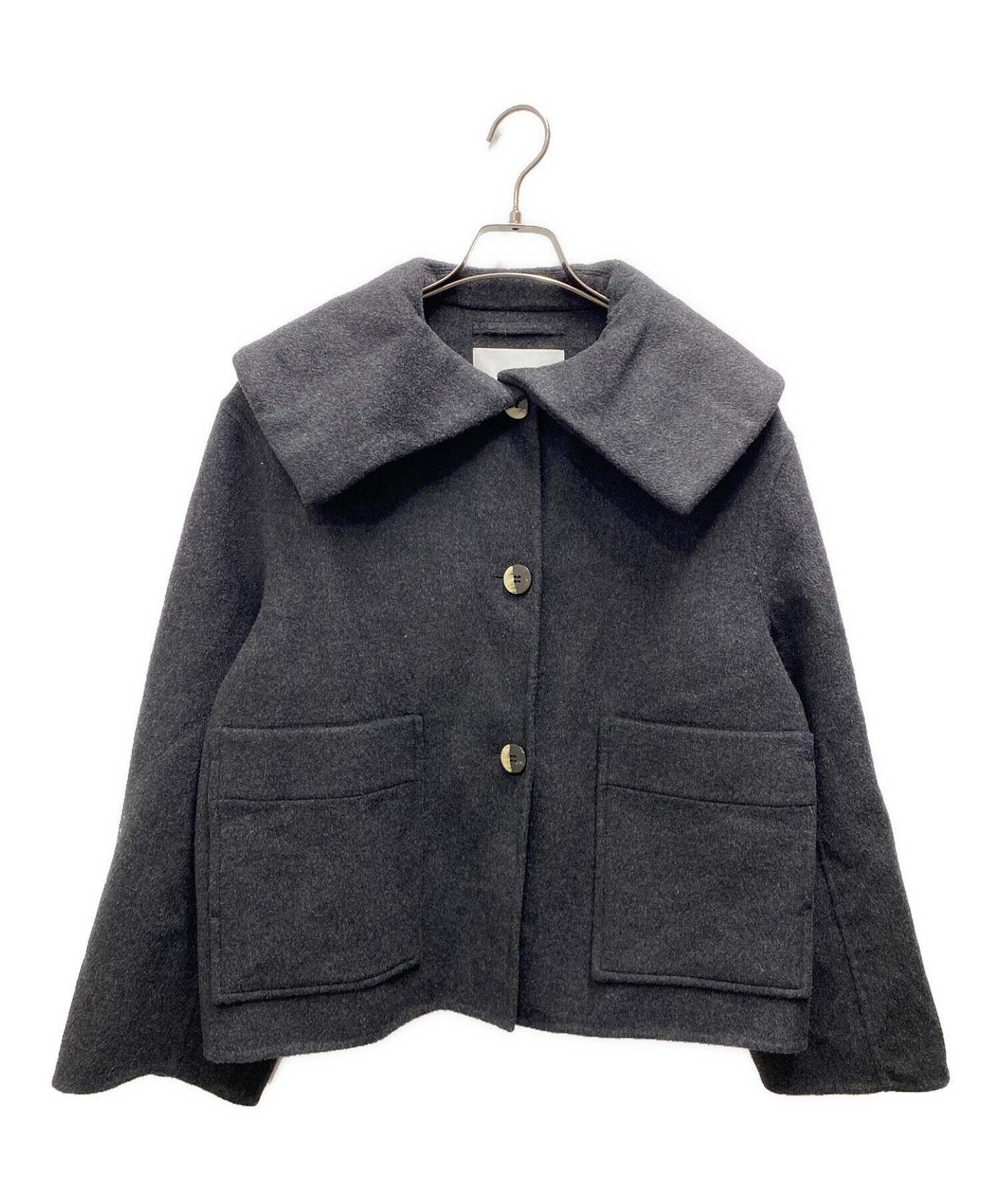 中古・古着通販】GANNI (ガニー) ビックカラージャケット グレー 