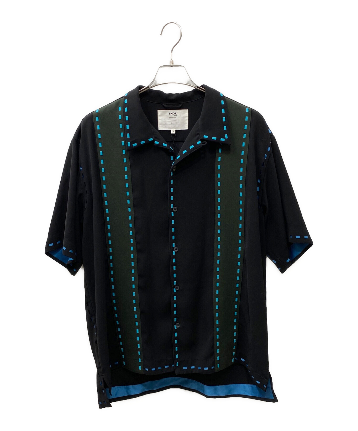中古・古着通販】amok (アモク) Laser Stitch Shirts ブラック サイズ 