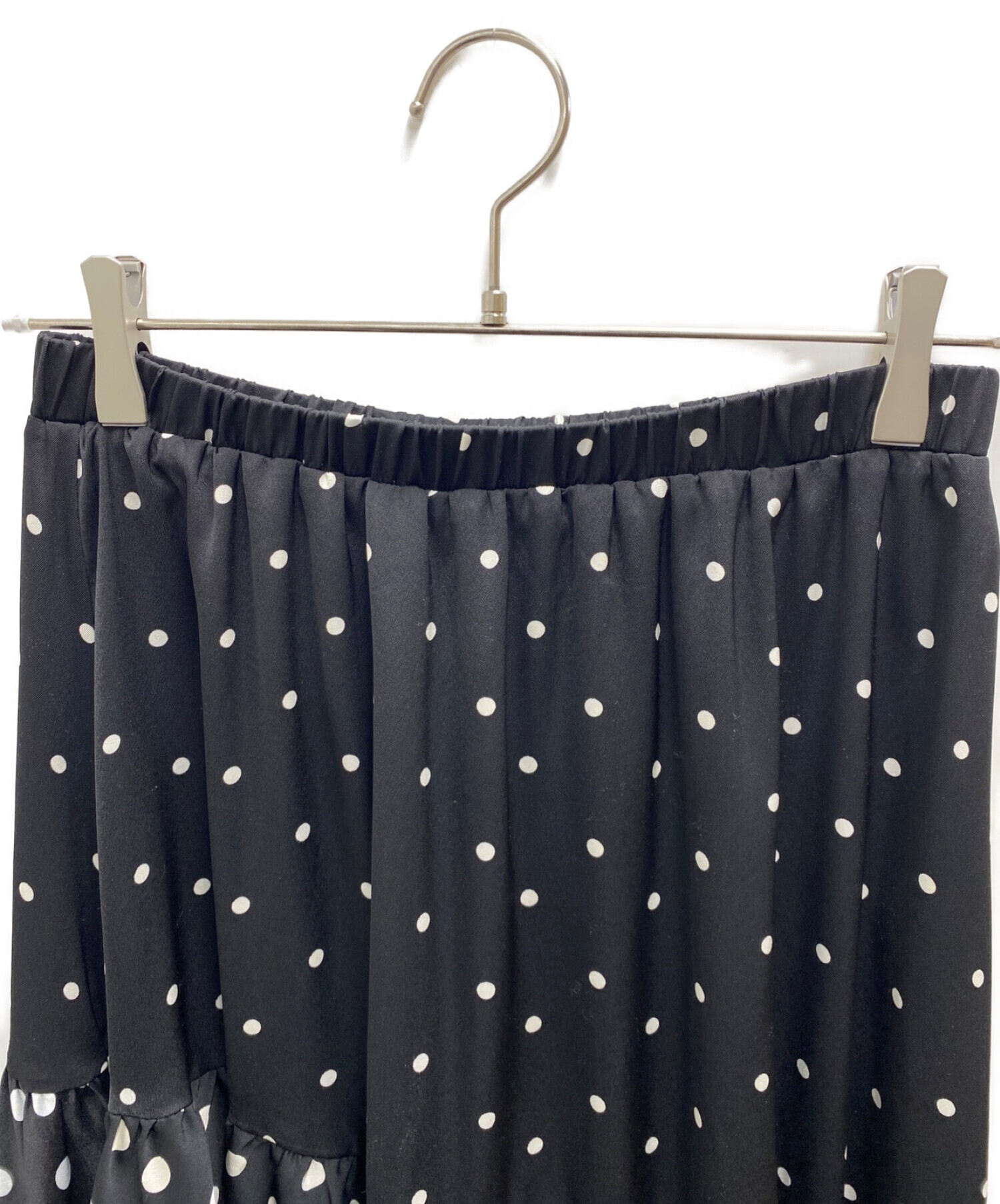 ビアズリーBEARDSLEY ドットパッチワークロングスカート