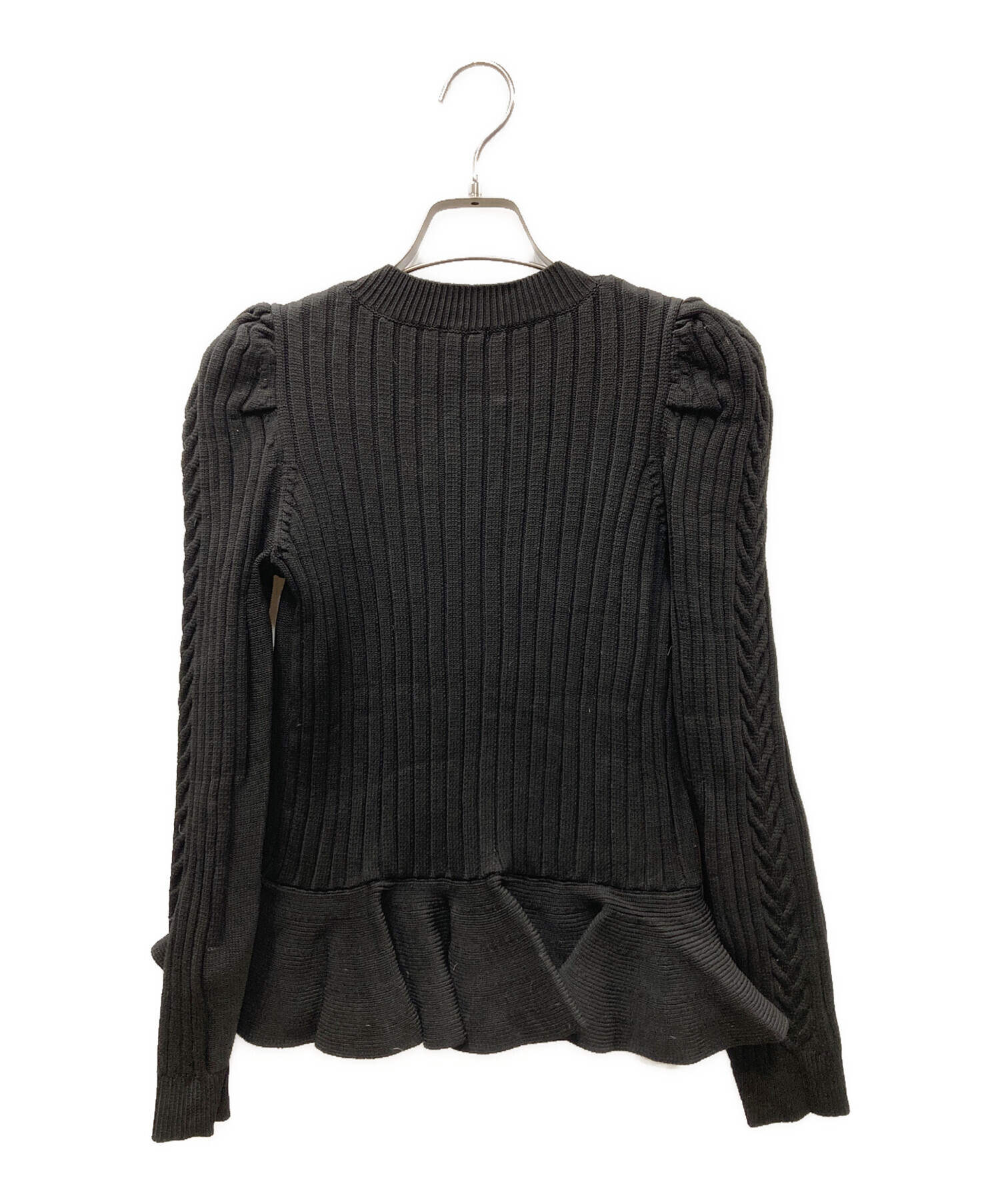 Sov./ペプラムデザインニットブラック