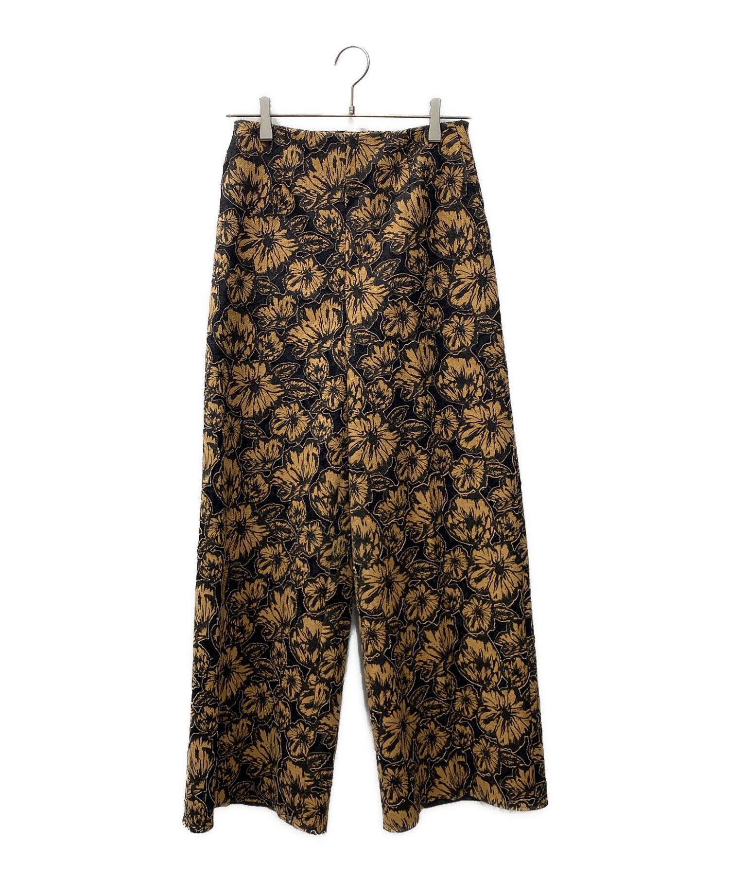 中古・古着通販】EBONY (エボニー) Flower Lace Wide Pants ブラウン  
