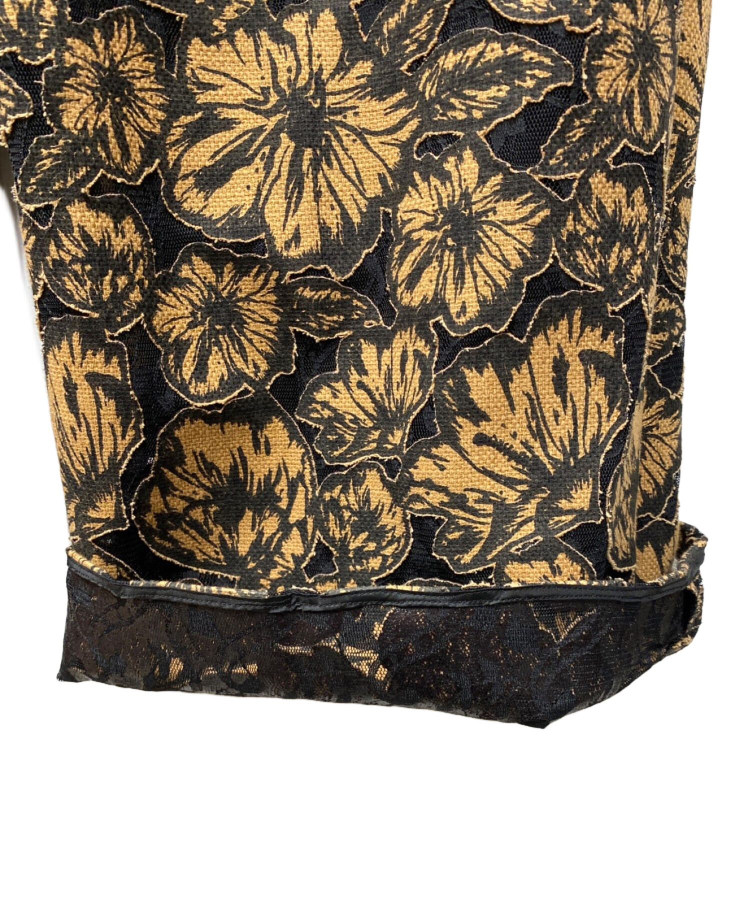 中古・古着通販】EBONY (エボニー) Flower Lace Wide Pants ブラウン  