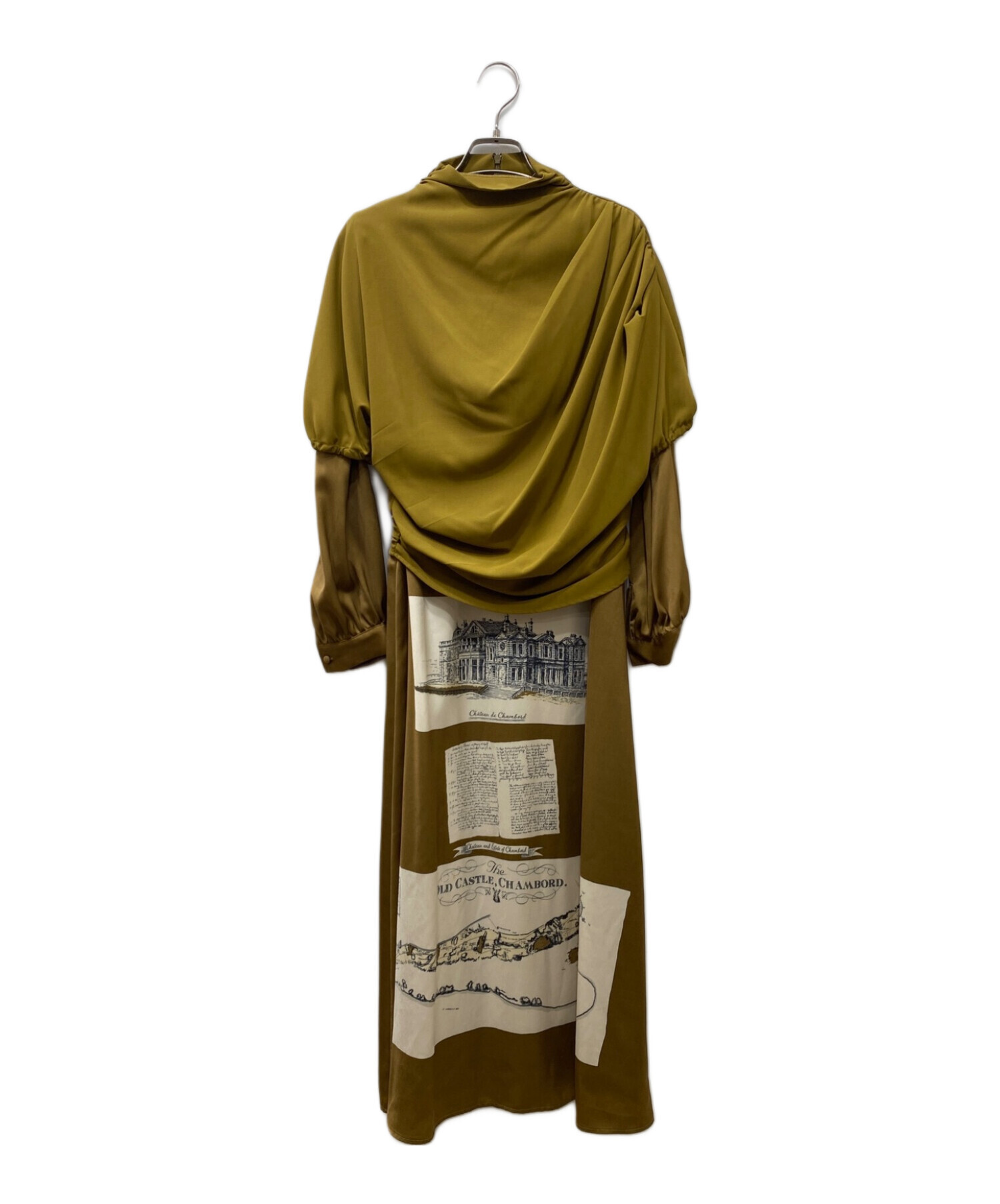 中古・古着通販】Ameri (アメリ) LAYERED FOREIGN BOOKS DRESS 