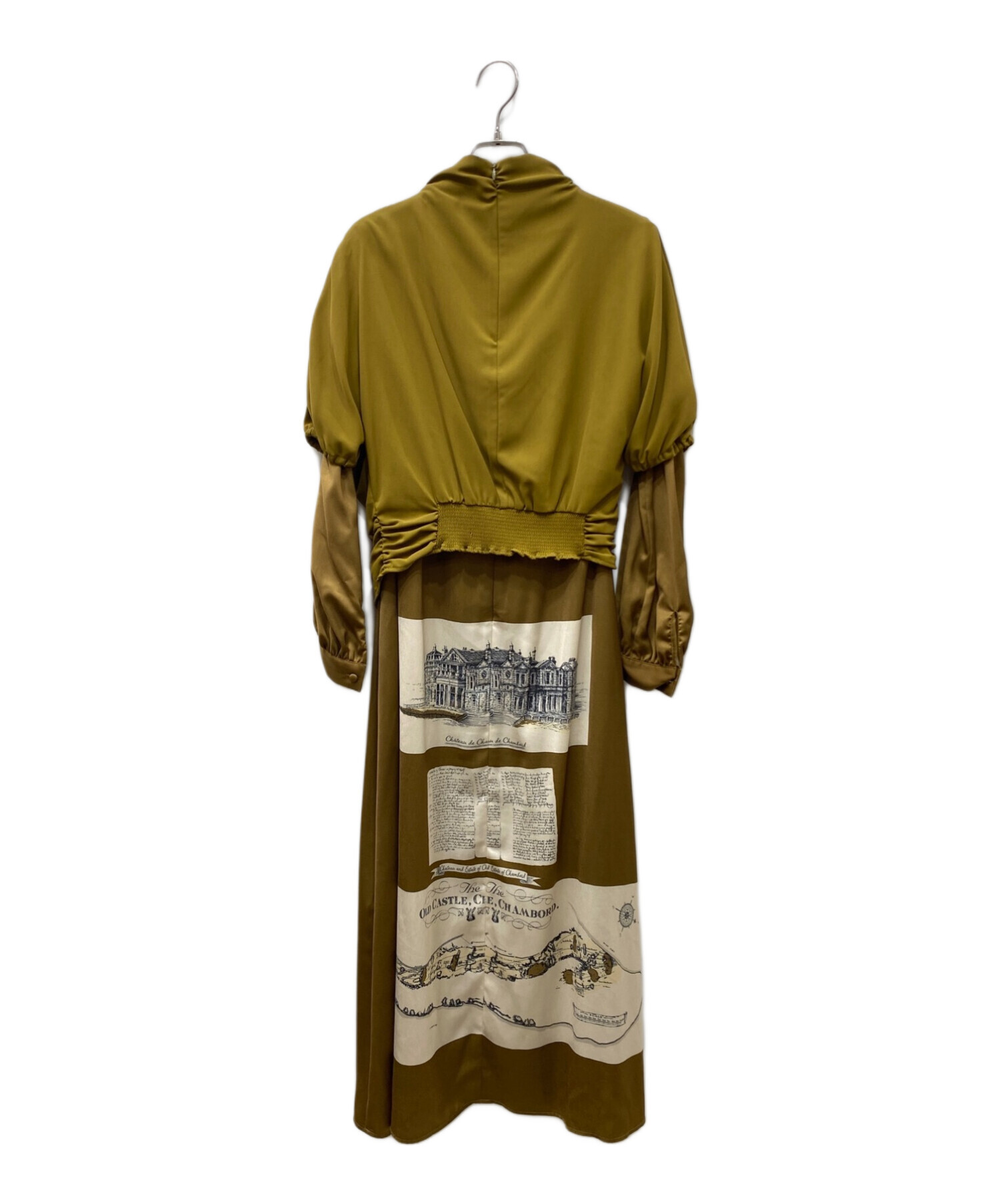 中古・古着通販】Ameri (アメリ) LAYERED FOREIGN BOOKS DRESS 