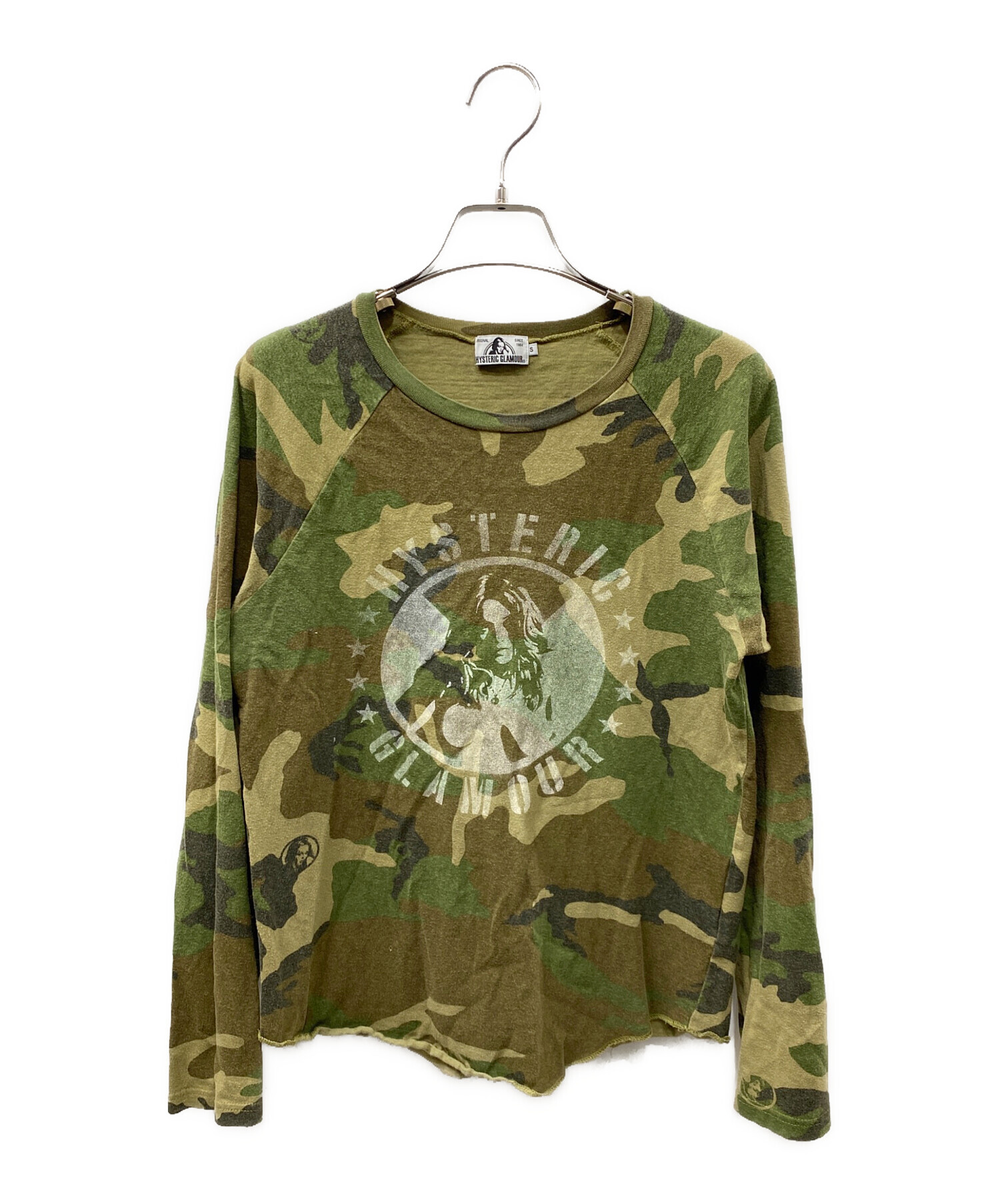 HYSTERIC GLAMOUR 長袖Tシャツ 迷彩 L」ヒステリックグラマー カモフラ 