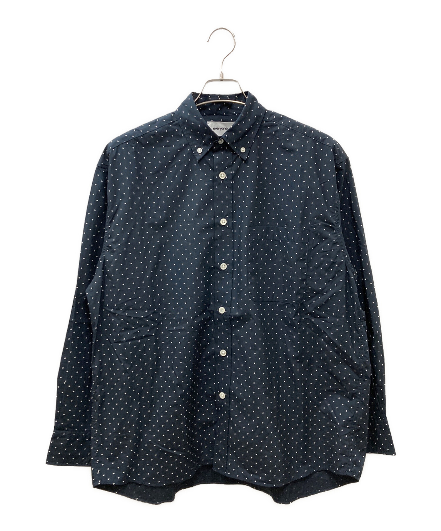 中古・古着通販】everyone (エブリワン) ドットシャツ ブラック サイズ 