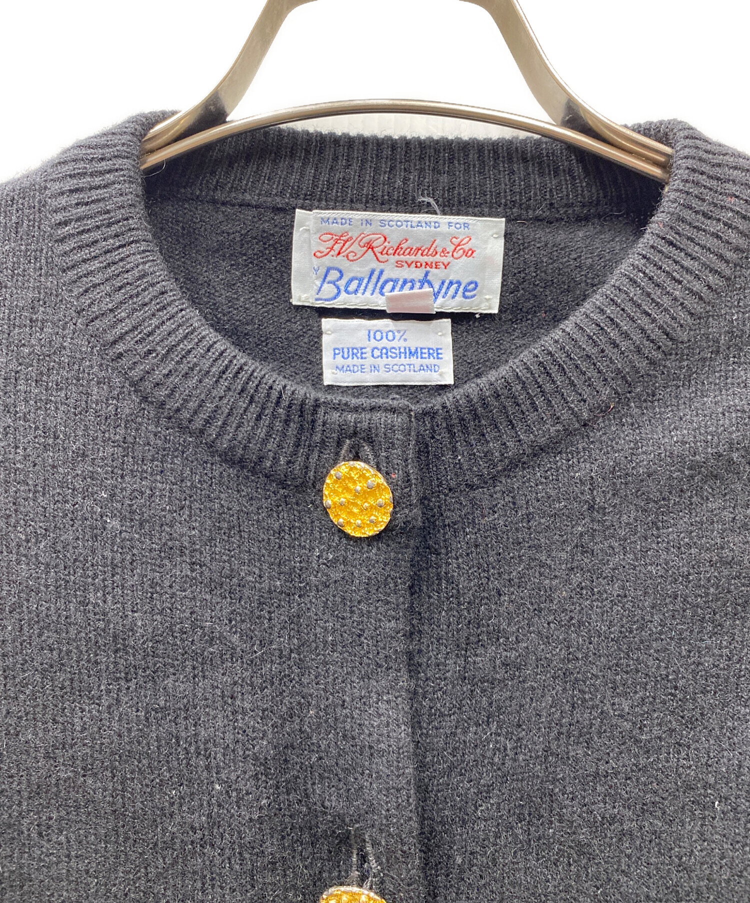 中古・古着通販】BALLANTYNE (バランタイン) カシミヤ金釦カーディガン 