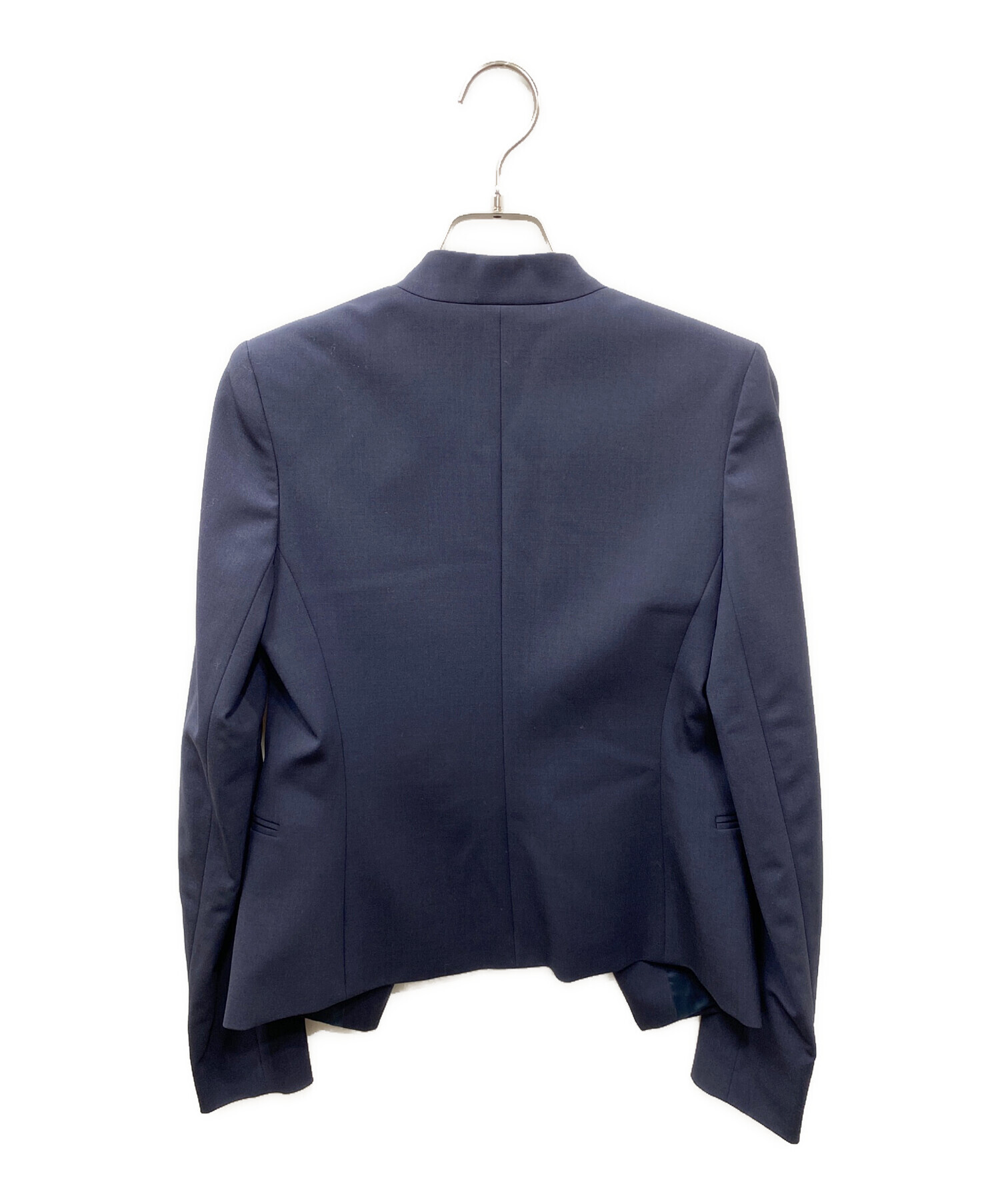 中古・古着通販】theory (セオリー) ノーカラージャケット ネイビー 