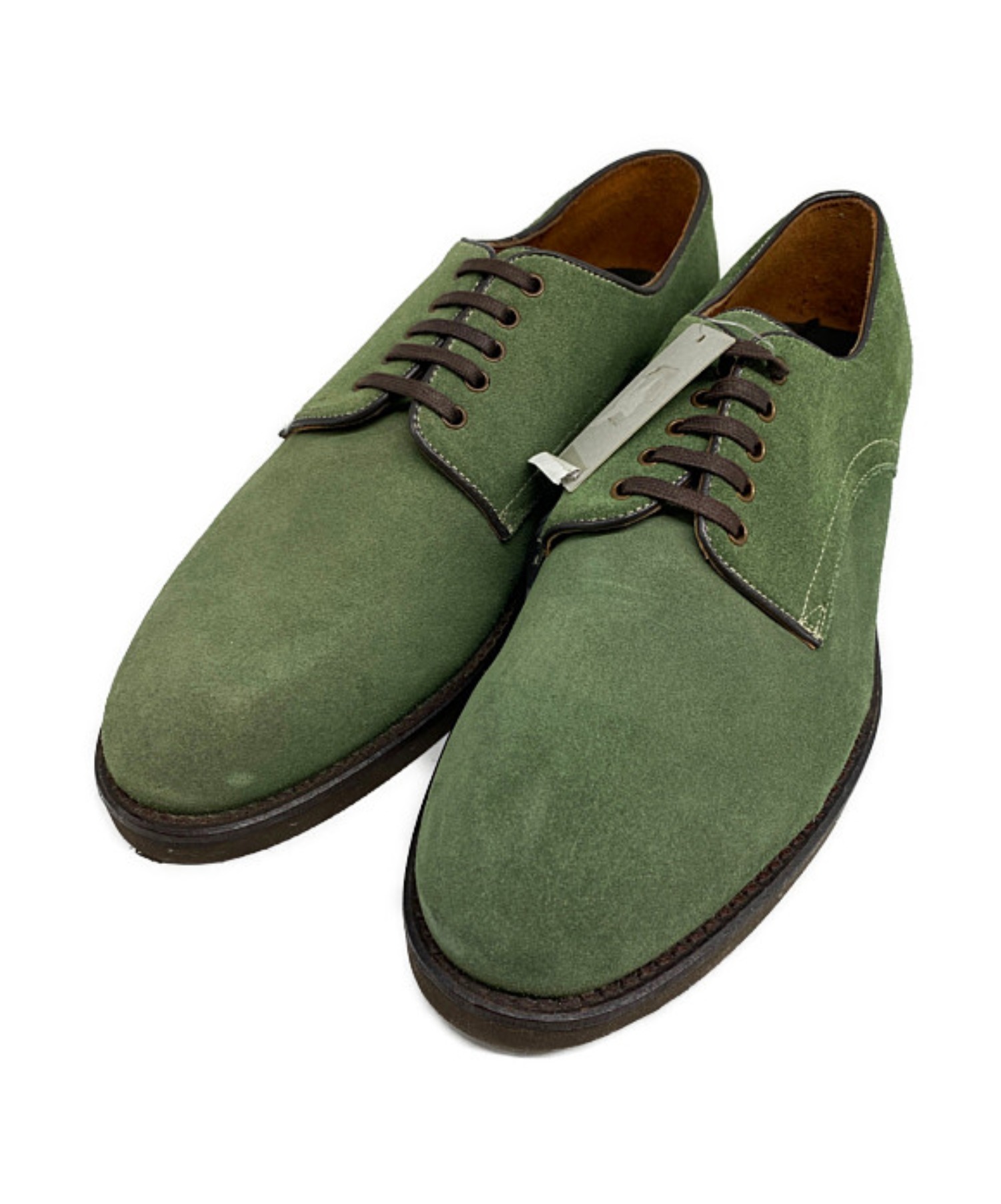 UNLINE by alfredo BANNISTER (アンライン バイ アルフレッド・バニスター) プレーントゥシューズ グリーン サイズ:42  未使用品