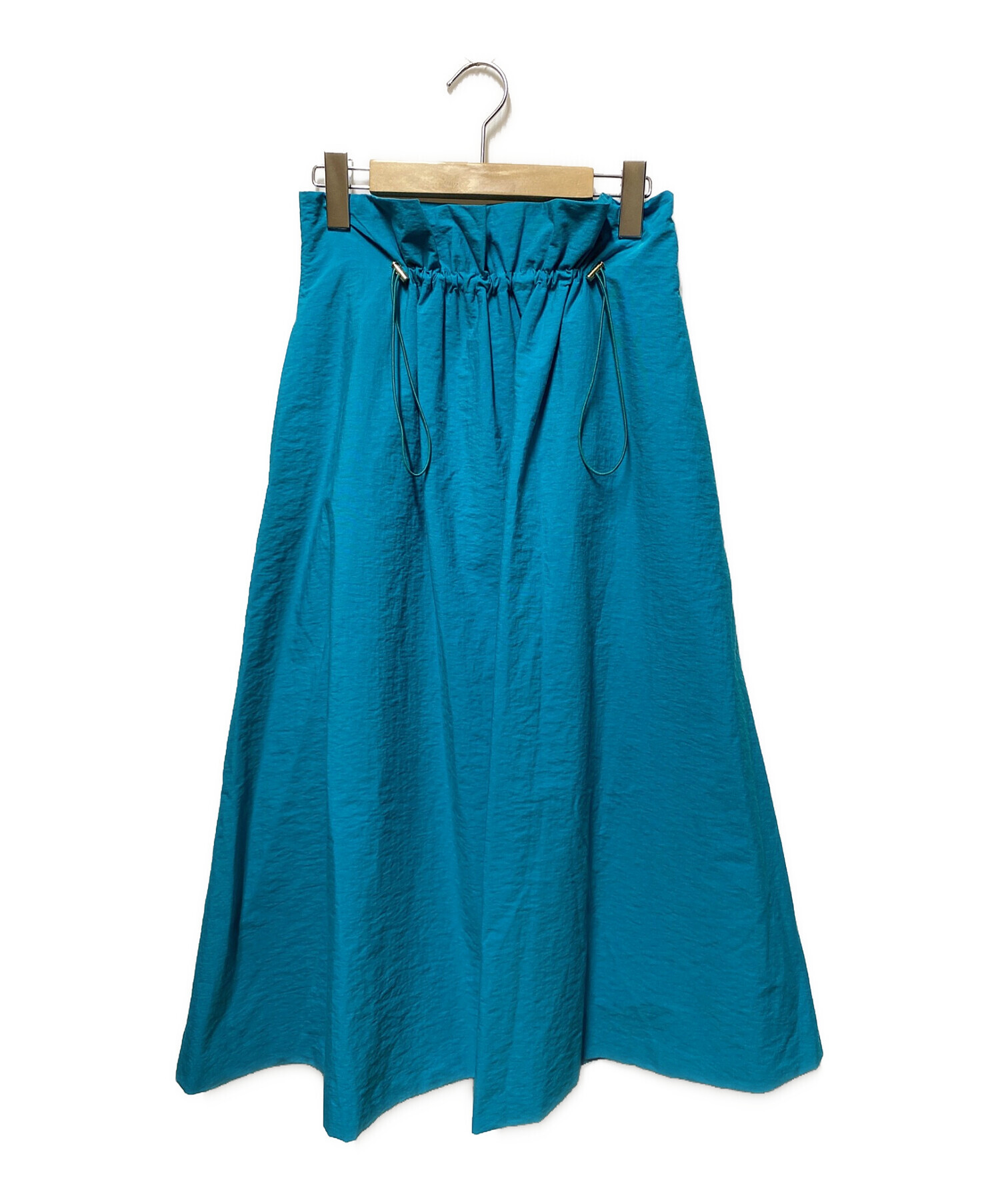 BRAHMIN (ブラーミン) ドローストリングギャザースカート グリーン サイズ:38 未使用品