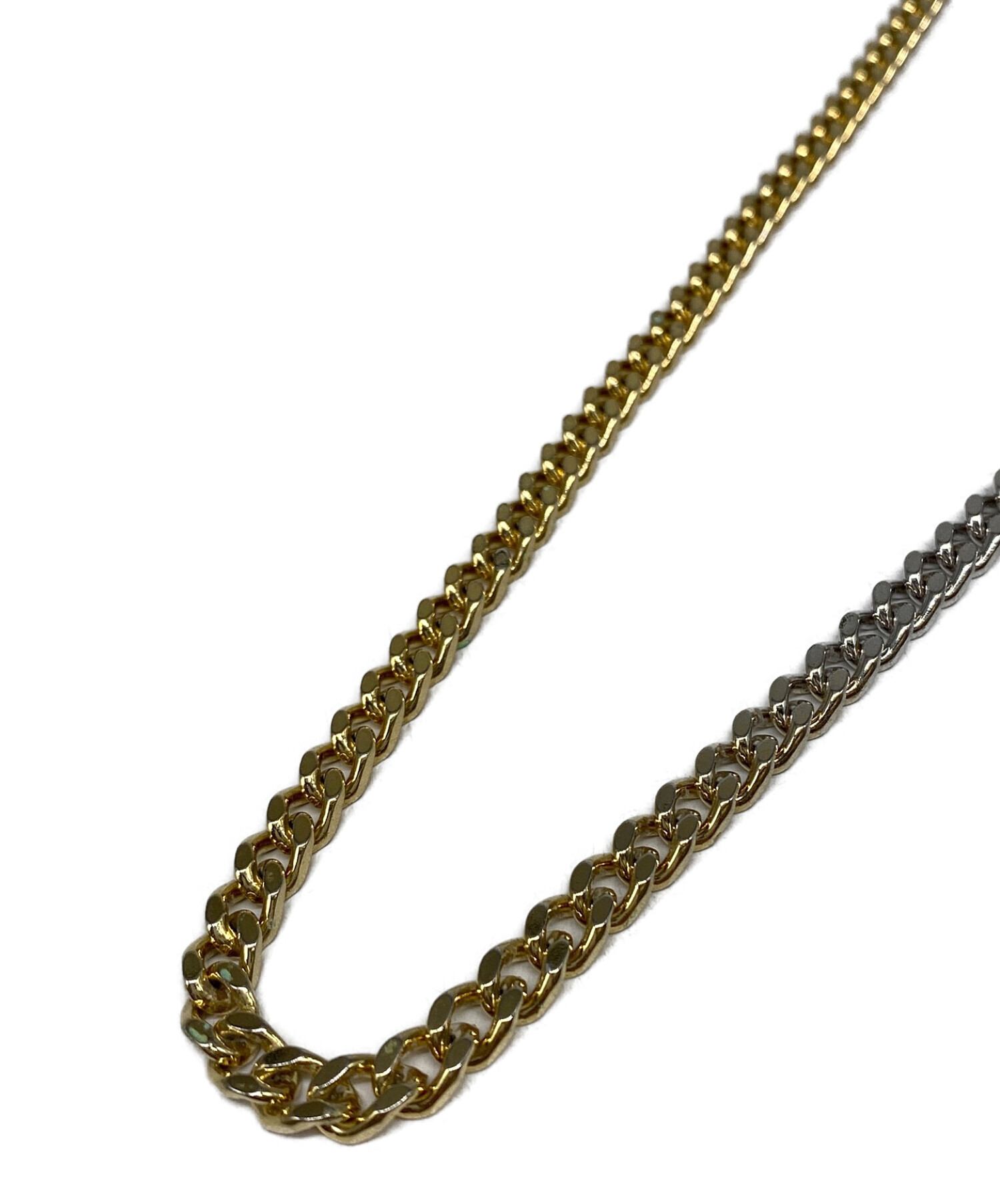 NEON SIGN (ネオンサイン) curb chain × figaro chain necklace ゴールド×シルバー