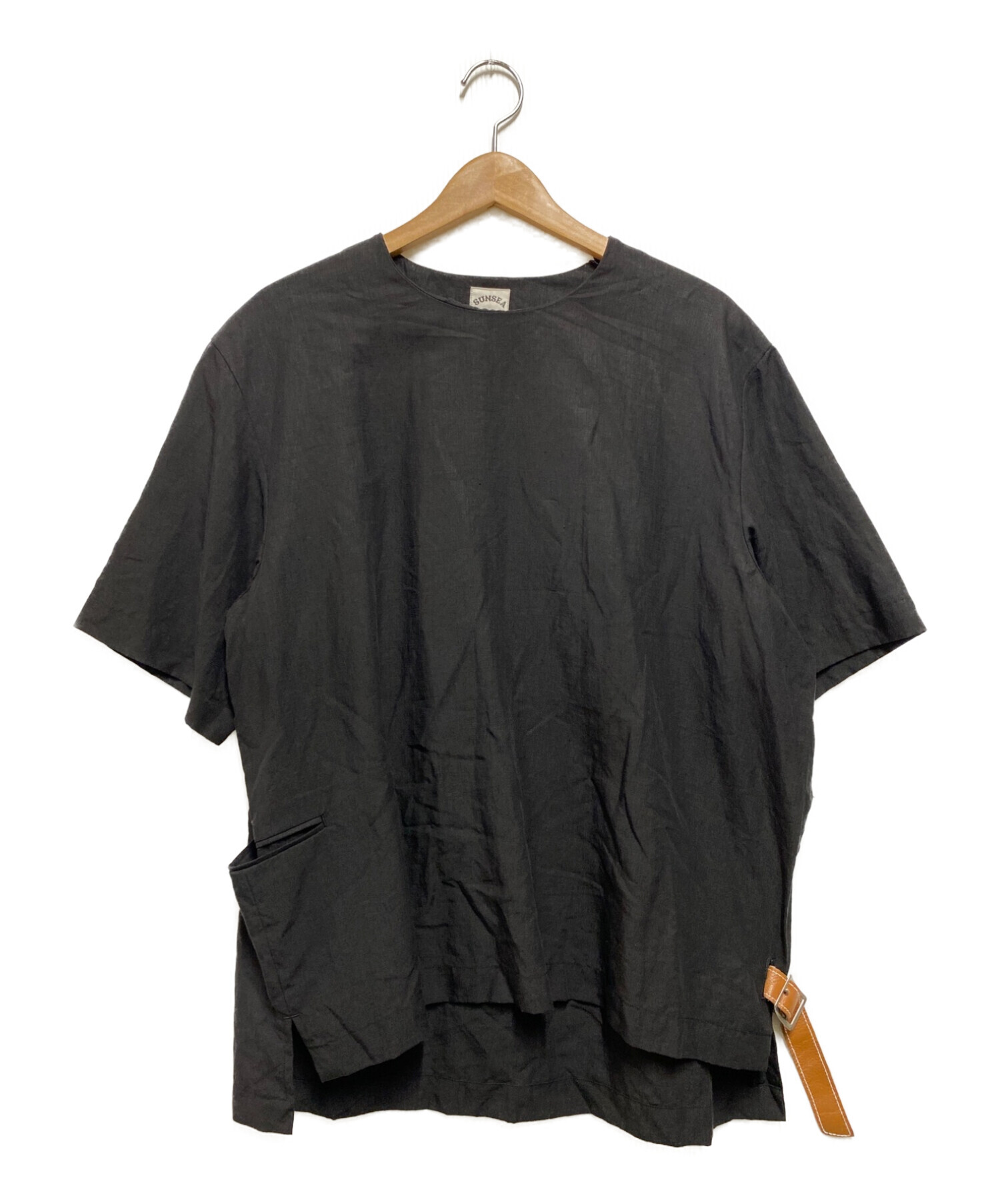 SUNSEA (サンシー) Belted Linen T ブラック サイズ:2
