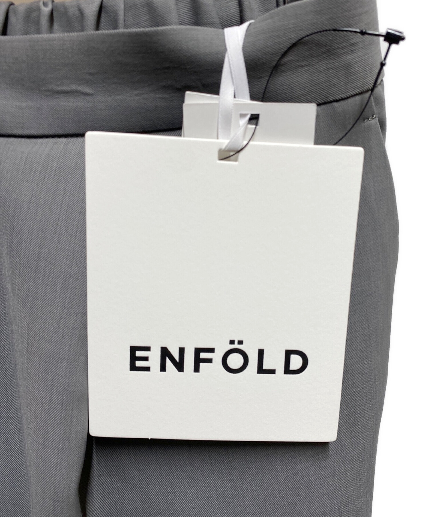 ENFOLD (エンフォルド) 22SS Comfortable Twill 2WAY シルエットパンツ グレー サイズ:38 未使用品