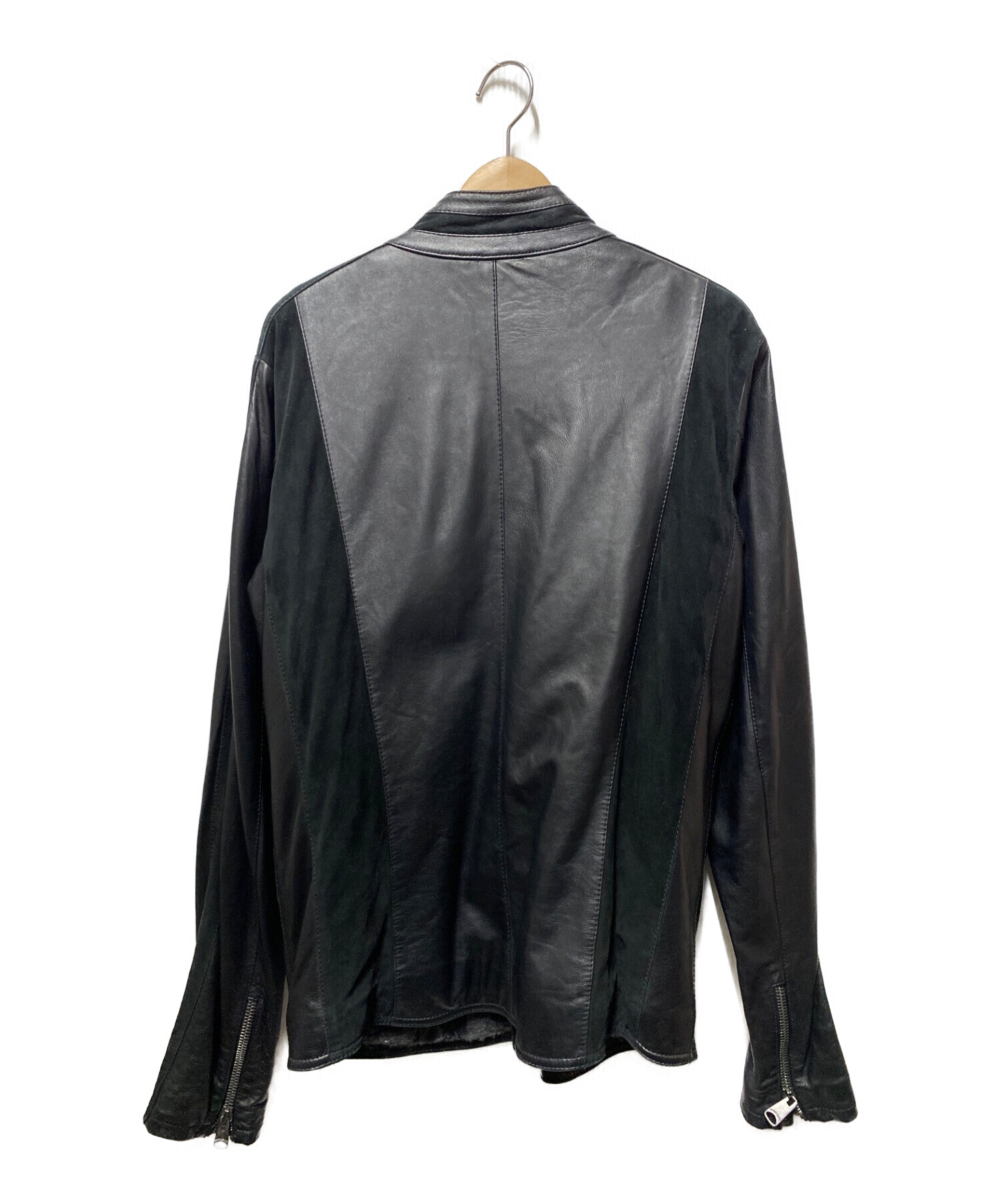 GIORGIO BRATO (ジョルジョブラッド) ラムレザージャケット ブラック サイズ:L