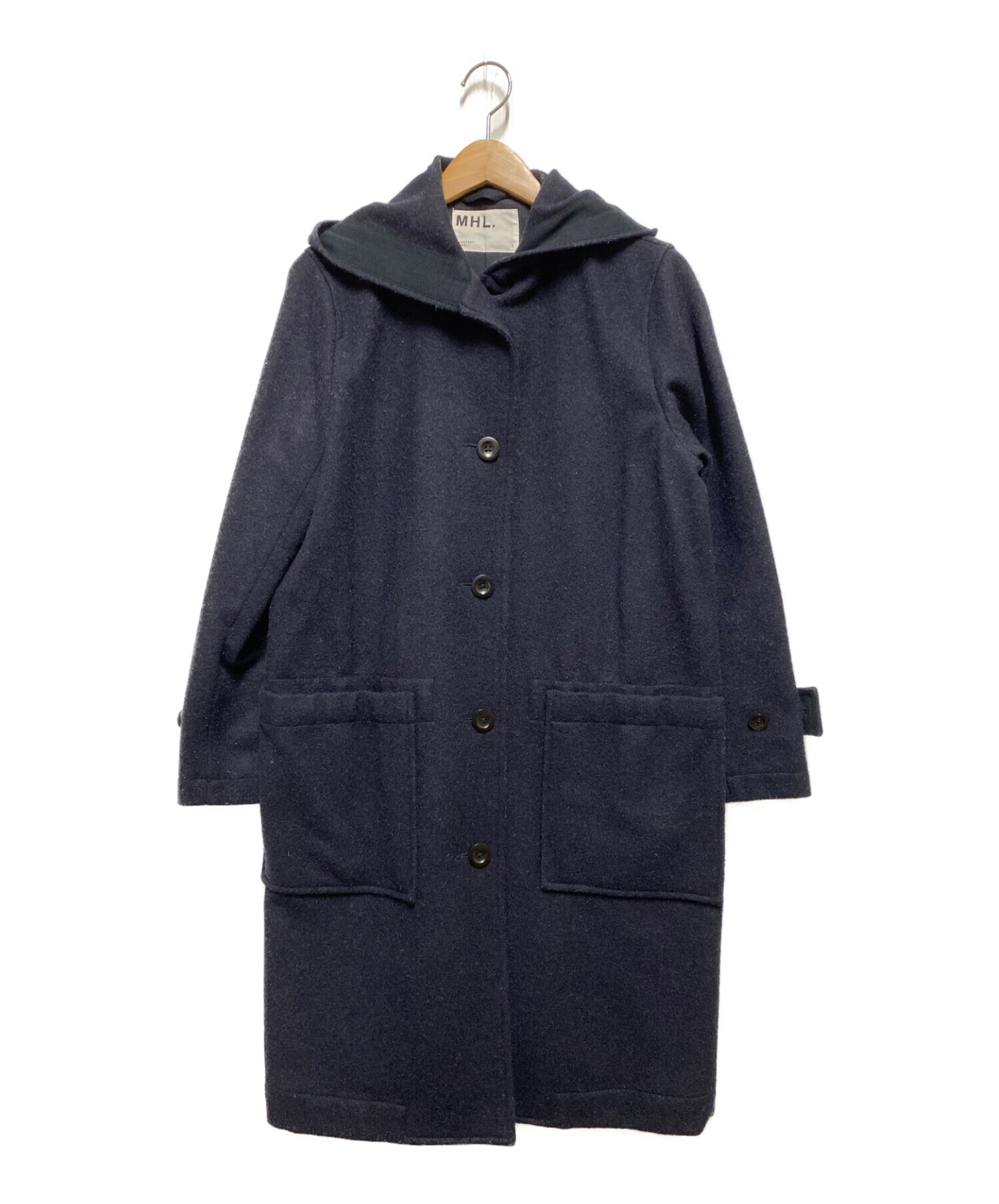 MARGARET HOWELL ネイビー ロングコート エムエイチエル マーガレット