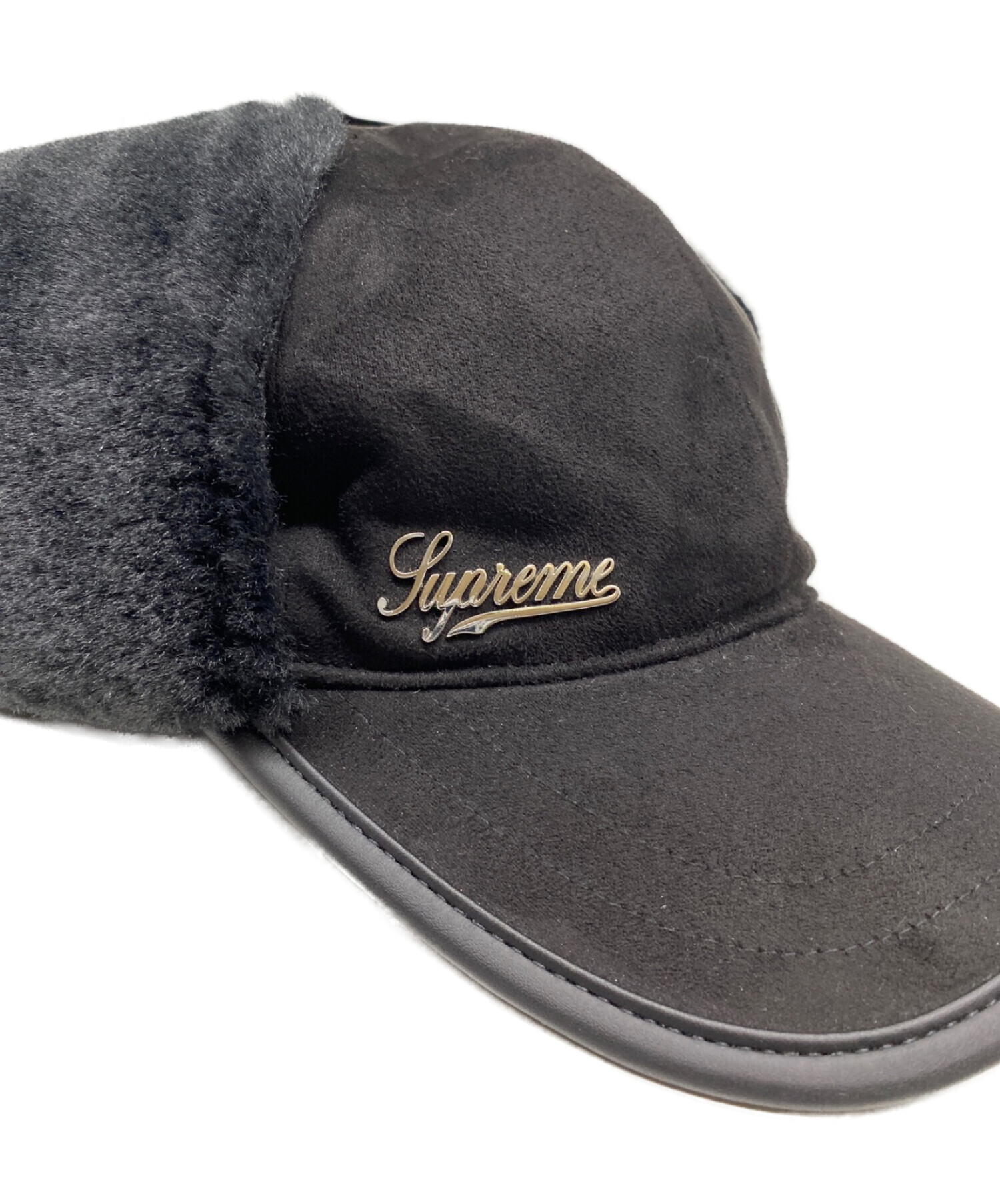 形ベースボールsupreme 6panel キャップ　帽子　最初期　黒
