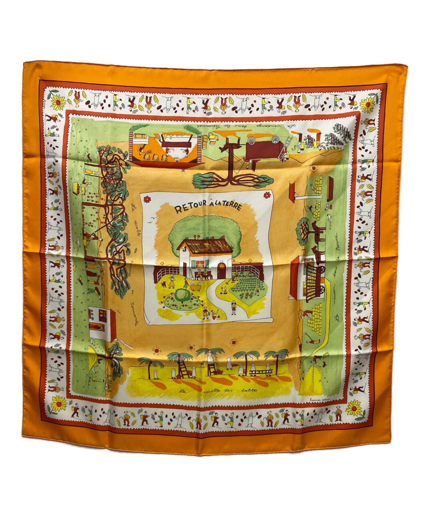 中古・古着通販】HERMES (エルメス) カレ90 RETOUR A LA TERRE 