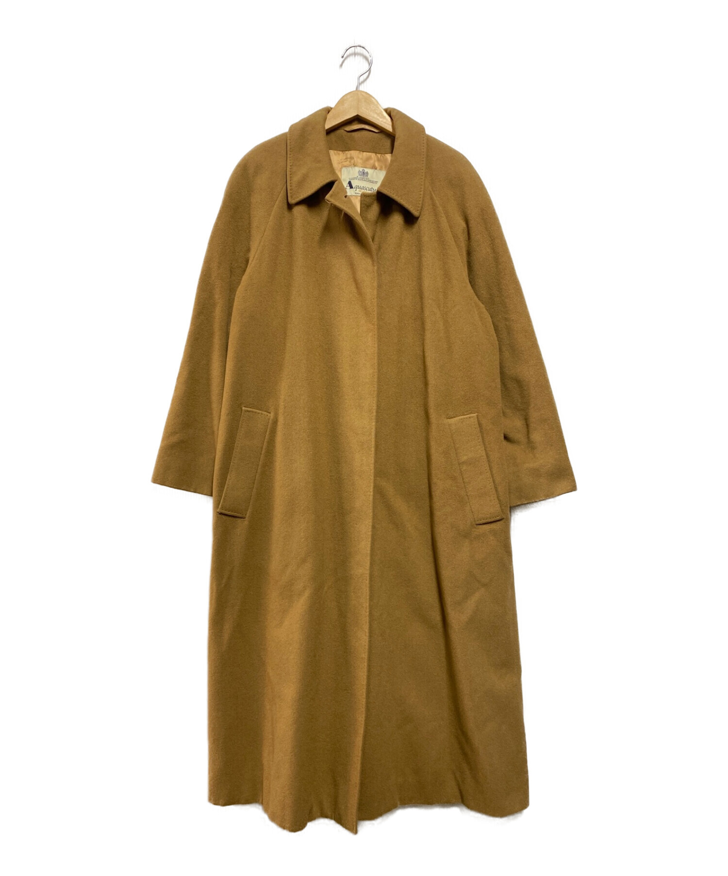 Aquascutum アクアスキュータムカシミヤ100%ステンカラーコート （中古 
