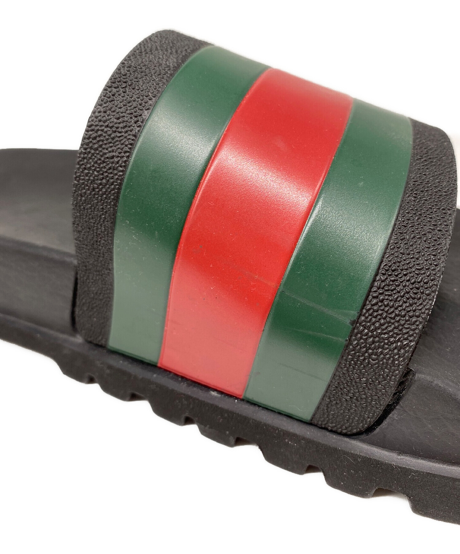 中古・古着通販】GUCCI (グッチ) ウェブ スライド サンダル ブラック 