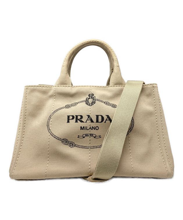 中古・古着通販】PRADA (プラダ) カナパ2WAYバッグ ベージュ｜ブランド  