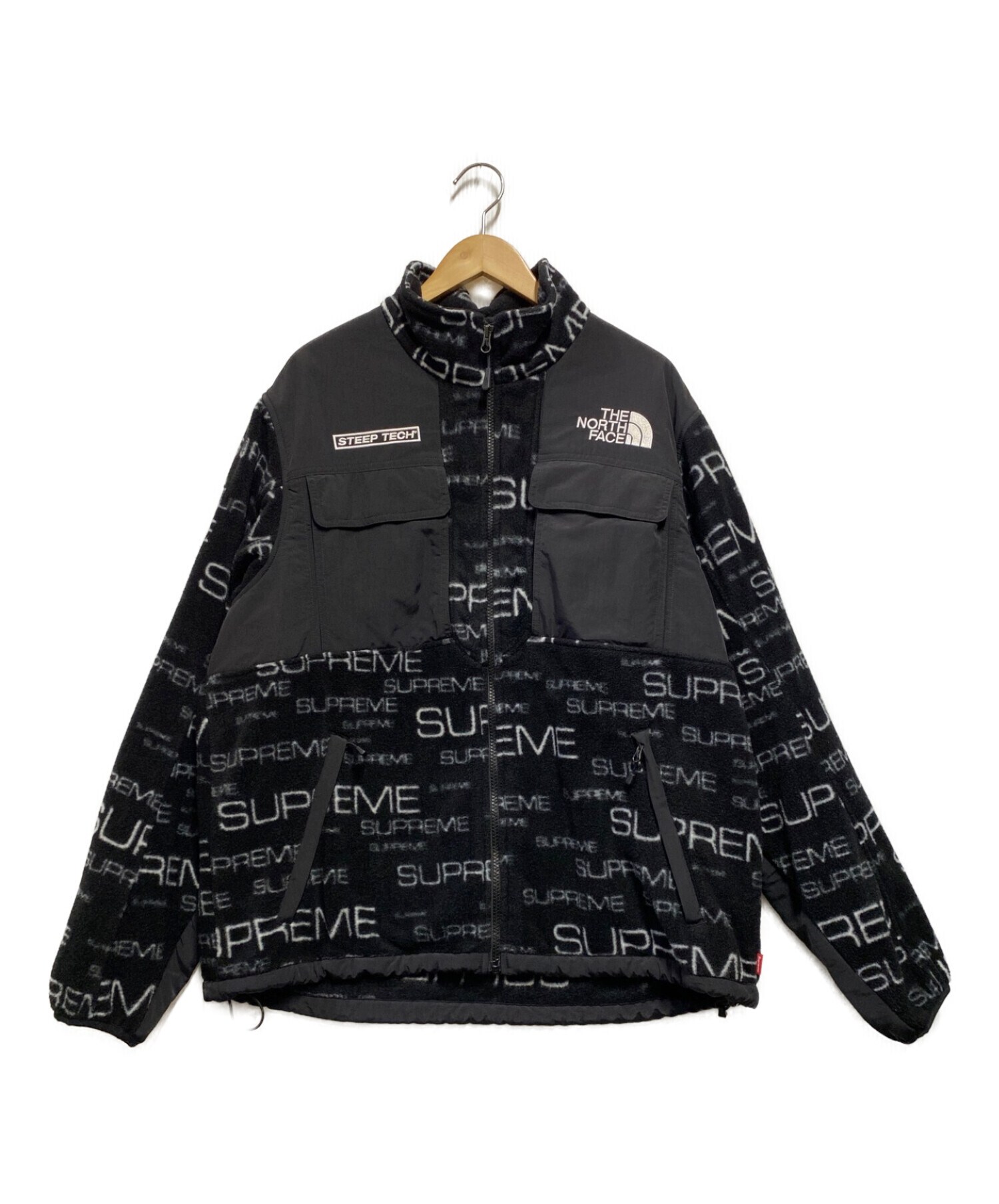Supreme TNF Steep Tech Fleece Jacket 黒　L