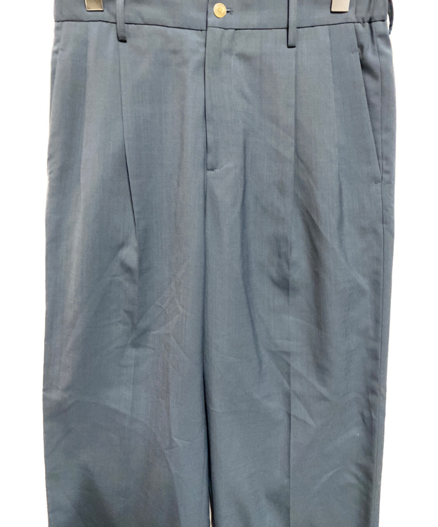 中古・古着通販】IRENISA (イレニサ) ツータックワイドパンツ グレー 