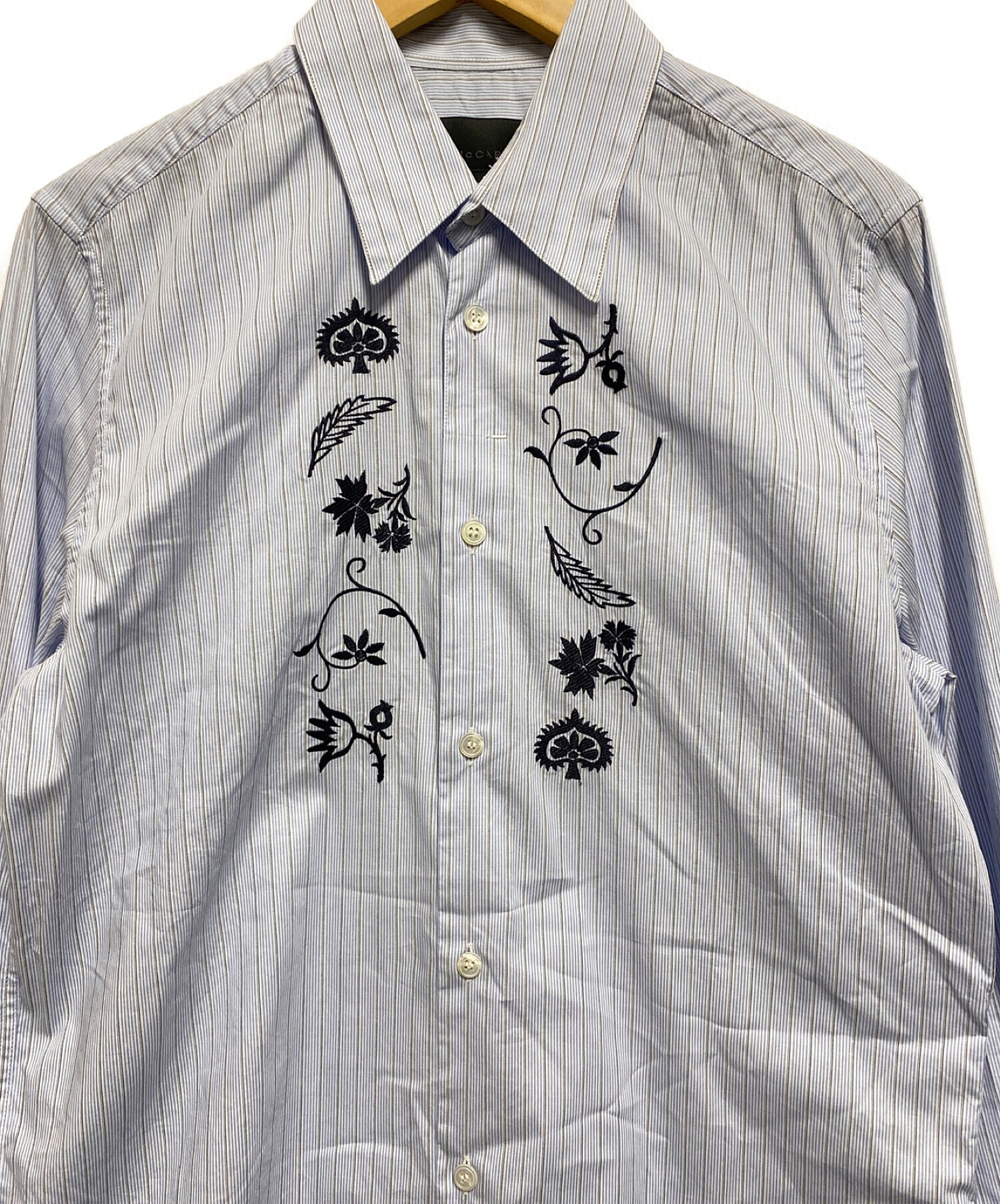 STELLA McCARTNEY ストライプ 刺繍 長袖シャツ｜トップス 