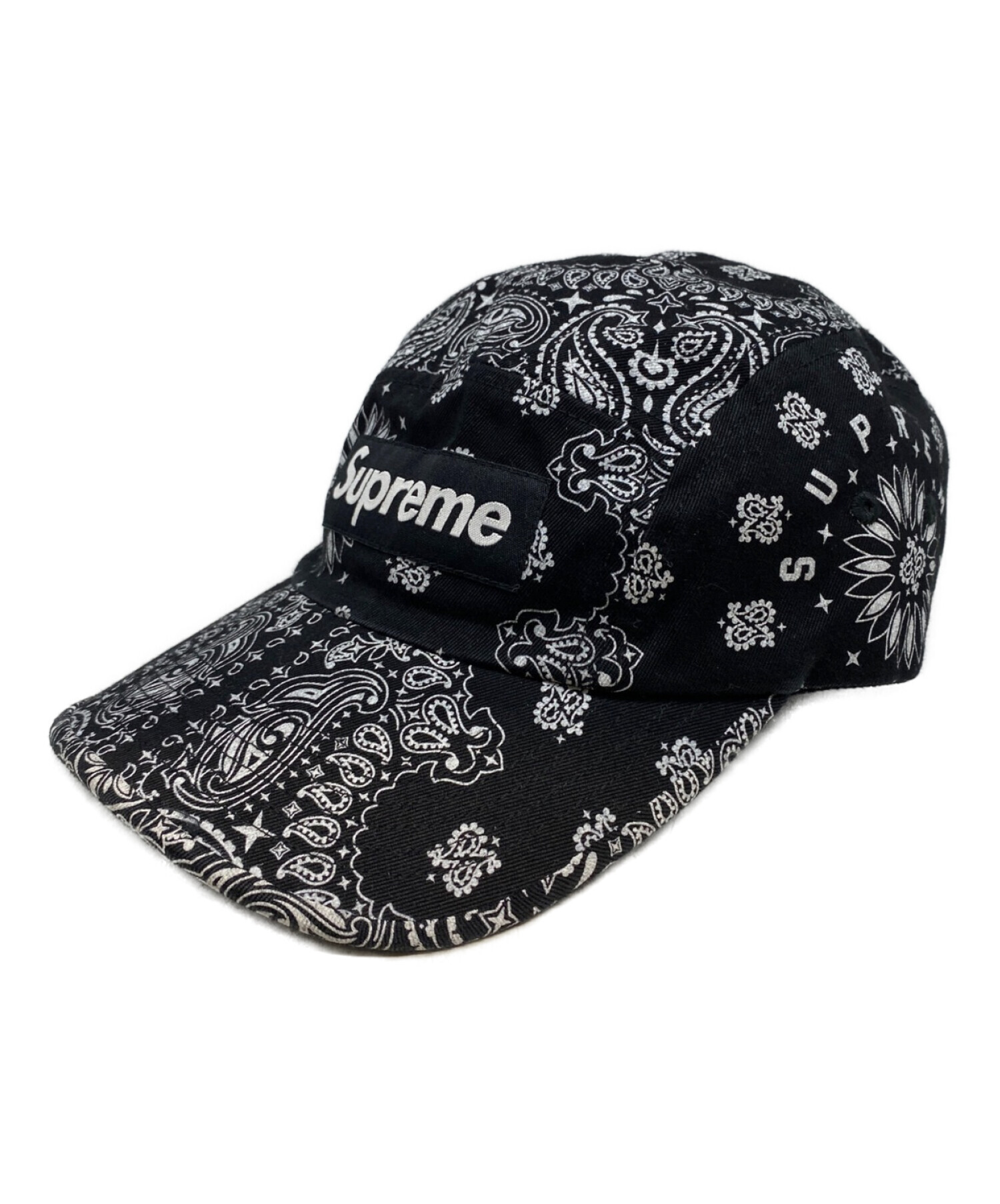 Supreme bandana camp cap ブラック新品帽子