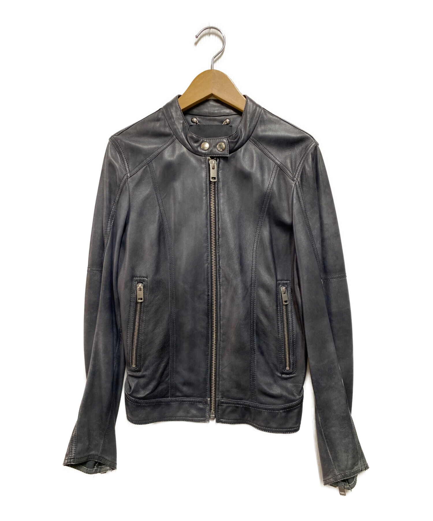 DISELラムレザーシングルレザージャケット