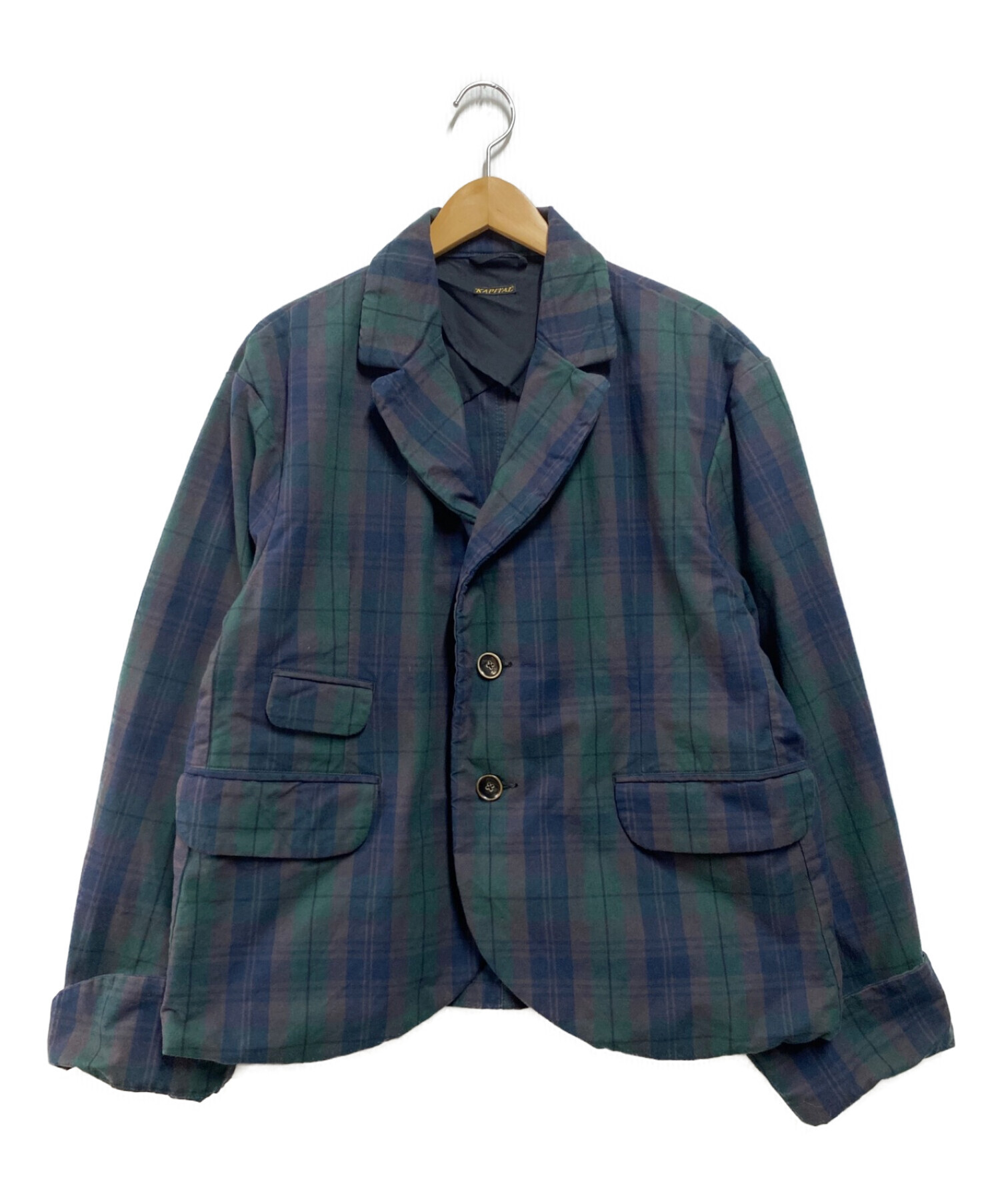 KAPITAL キャピタル ホスピタルジャケット チェック グリーン 4 XL 