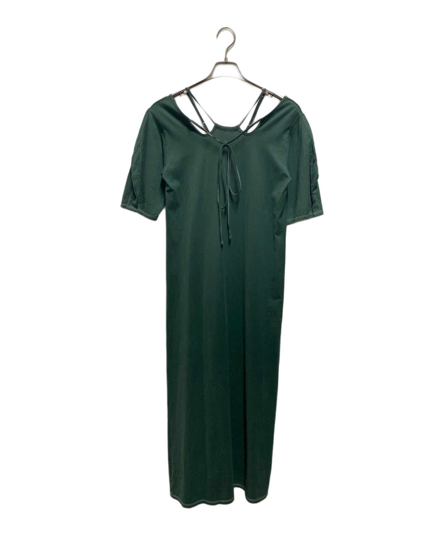 中古・古着通販】MURRAL (ミューラル) Ivy halfsleeve dress グリーン 