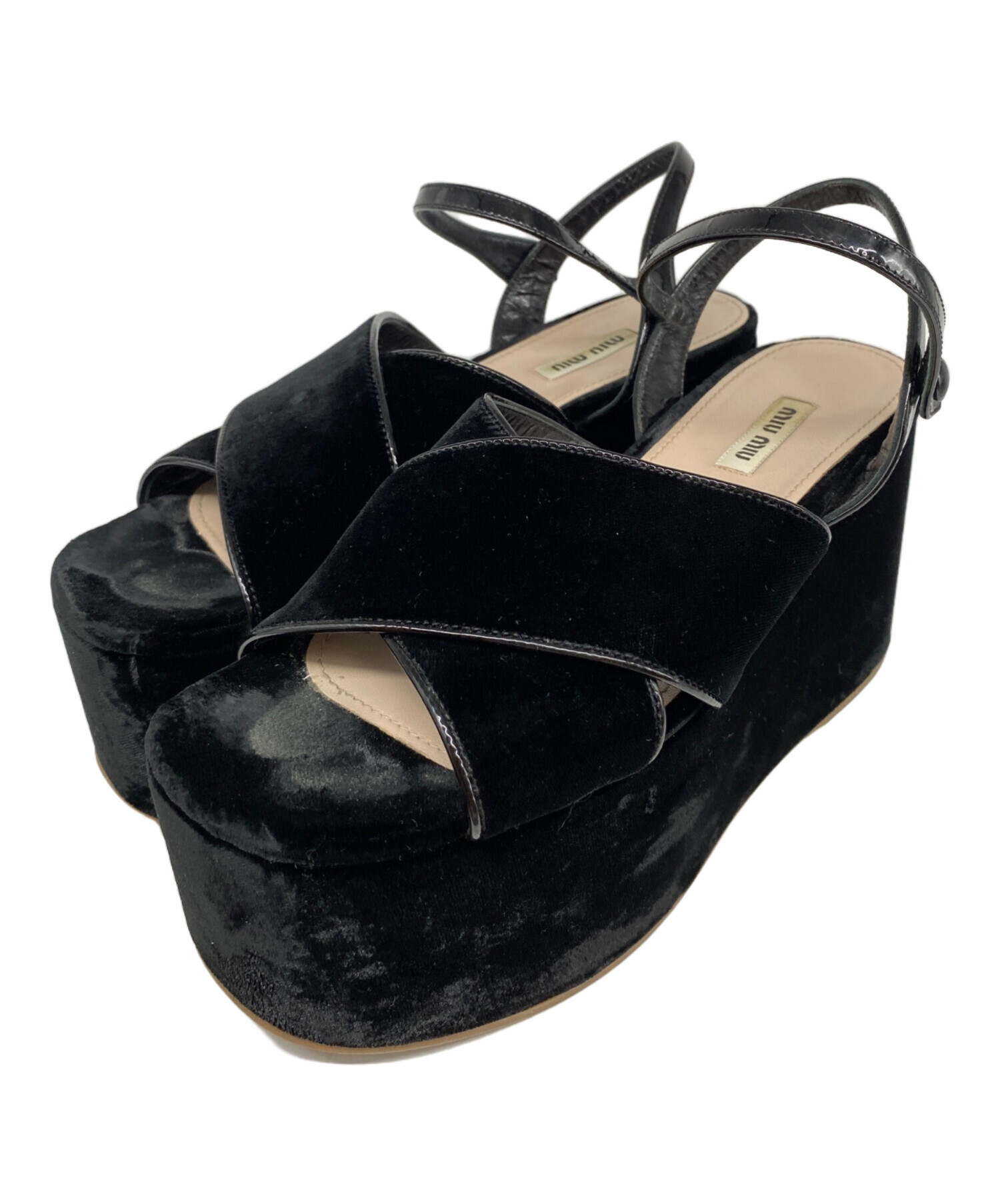 中古・古着通販】MIU MIU (ミュウミュウ) プラットフォームベロア 
